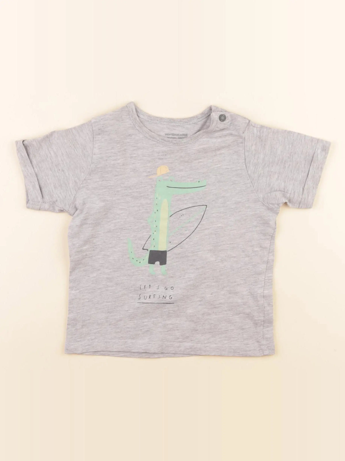 Vertbaudet - tee-shirt gris - 24 mois