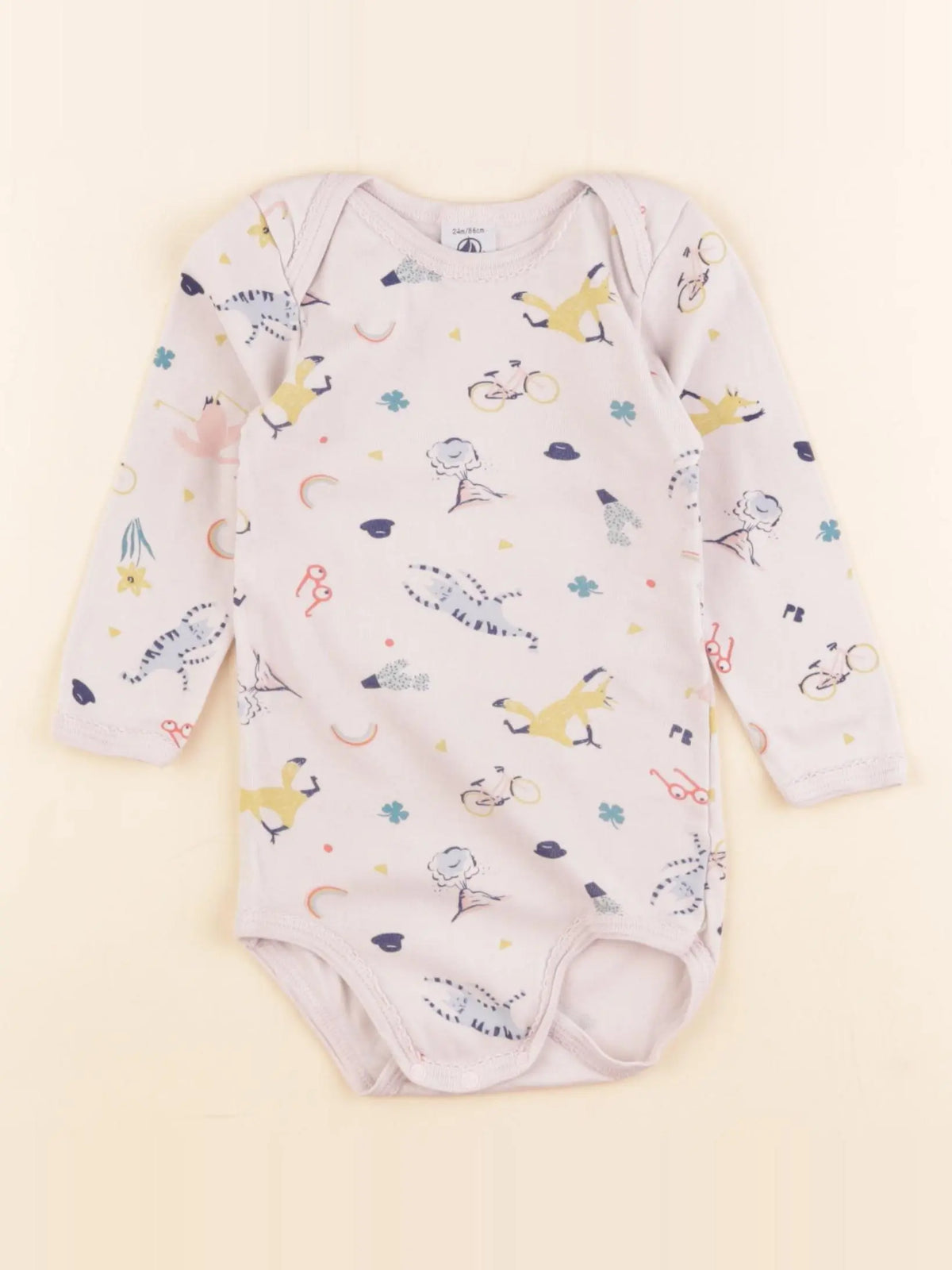 Petit Bateau - body multicolore - 24 mois
