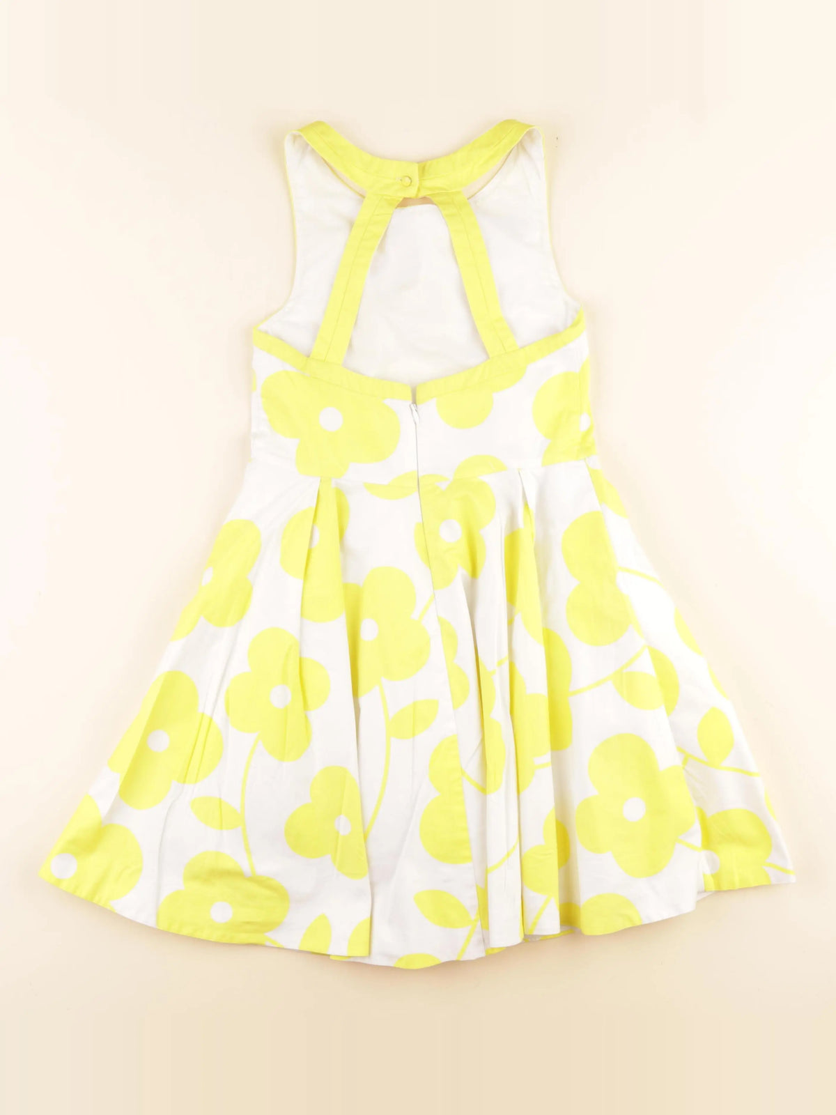 Jacadi - robe jaune, blanc - 8 ans