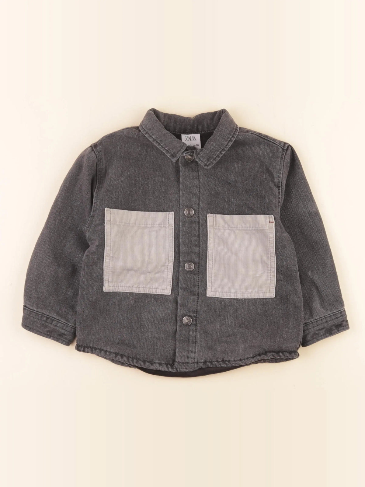 Zara - chemise gris - 2/3 ans