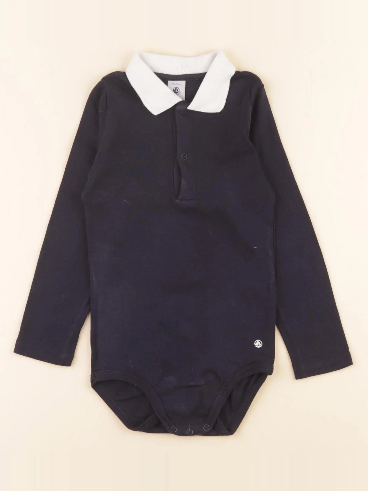 Petit Bateau - body à col bleu - 36 mois