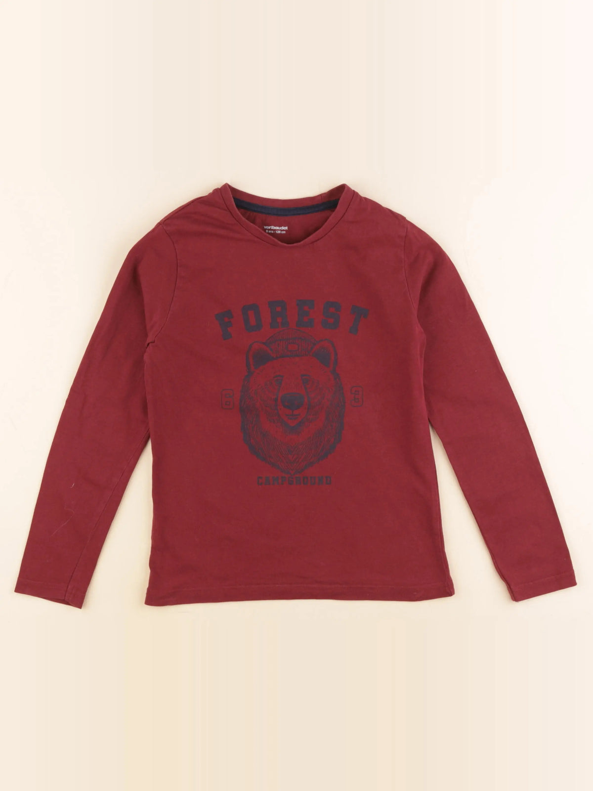 Vertbaudet - tee-shirt rouge - 8 ans