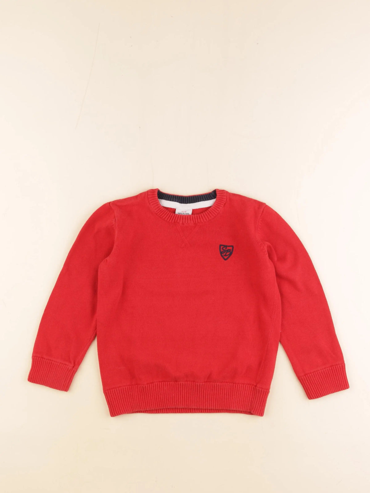 Tape à l'oeil - pull rouge - 6 ans