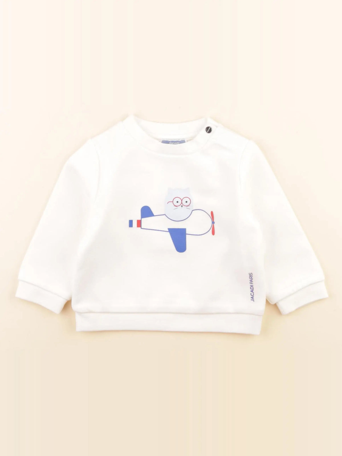 Jacadi - sweat blanc - 12 mois