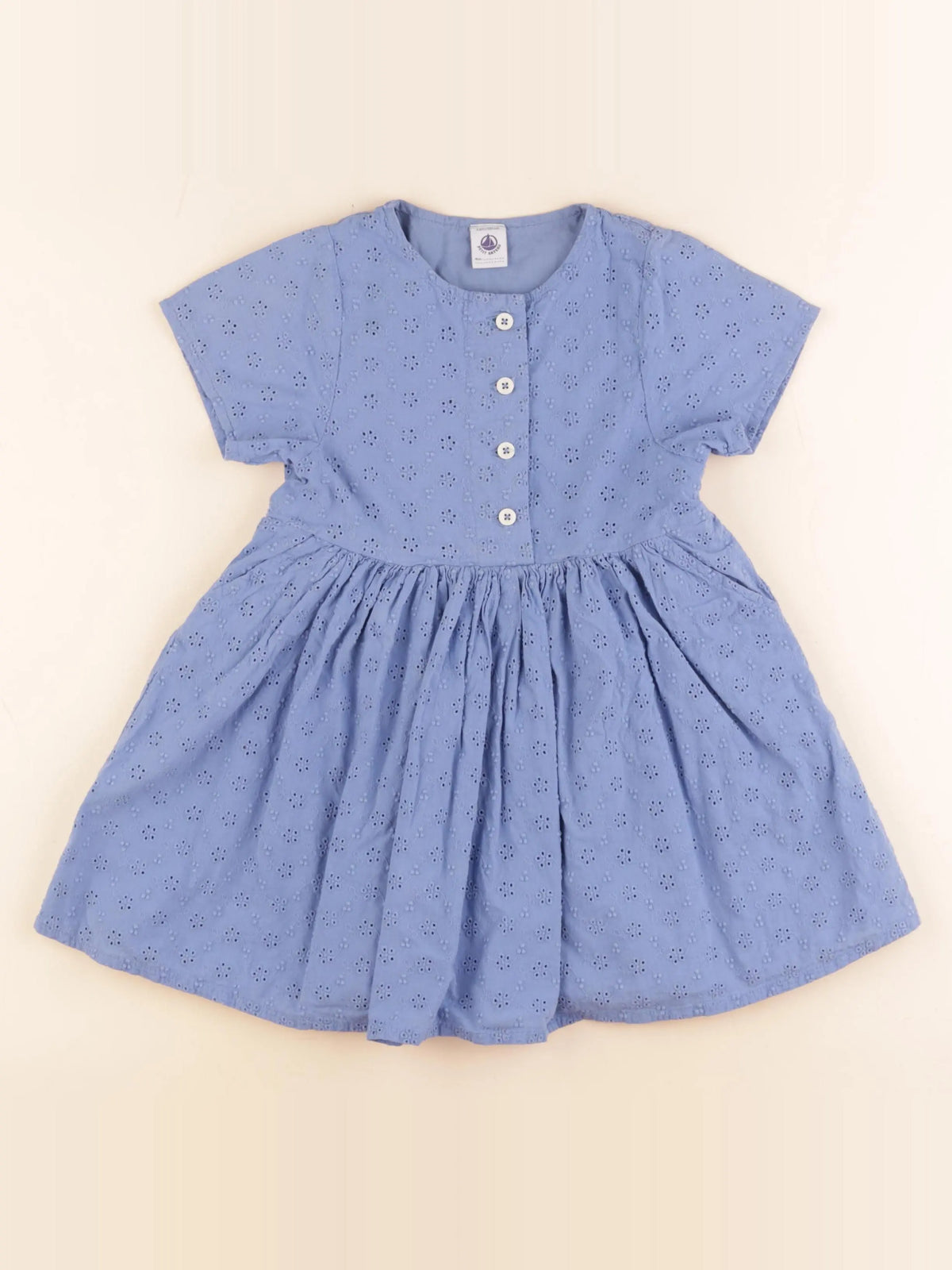 Petit Bateau - robe bleu - 4 ans