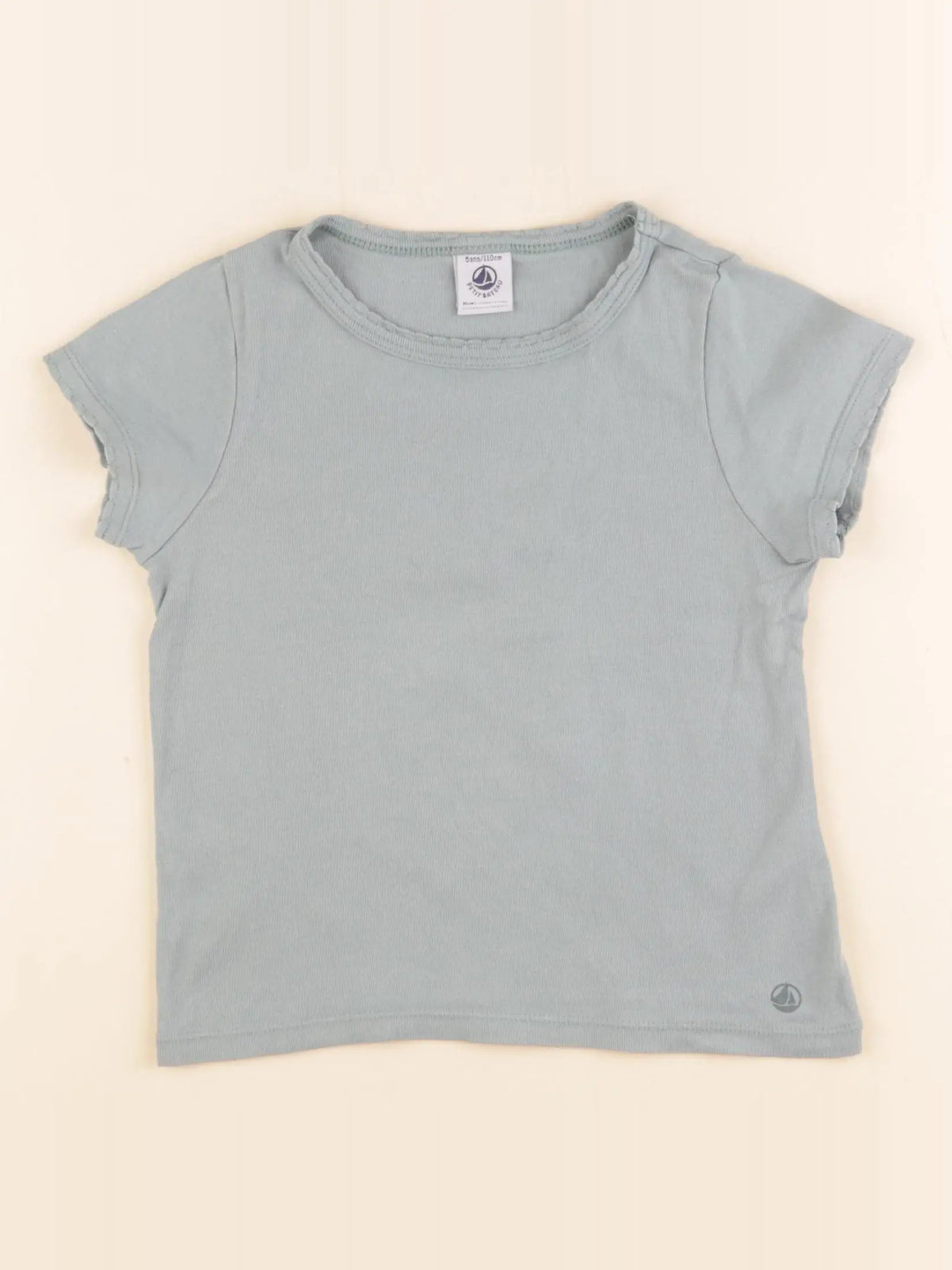 Petit Bateau - tee-shirt vert - 5 ans