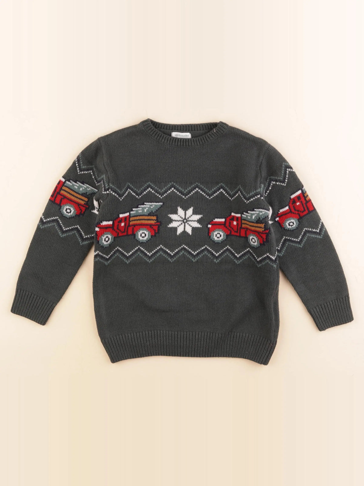 Vertbaudet - pull vert - 5 ans