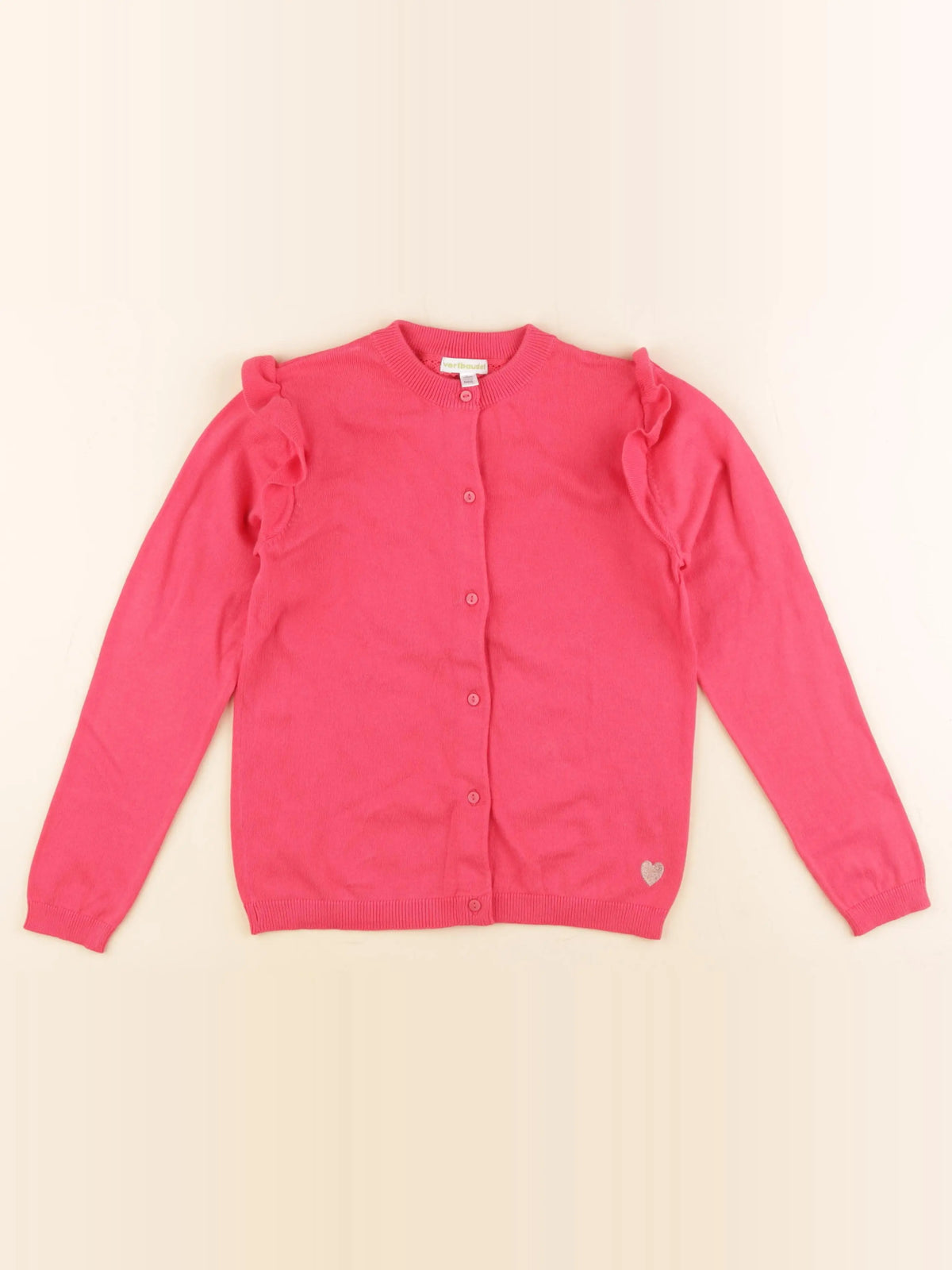 Vertbaudet - gilet rose - 8 ans