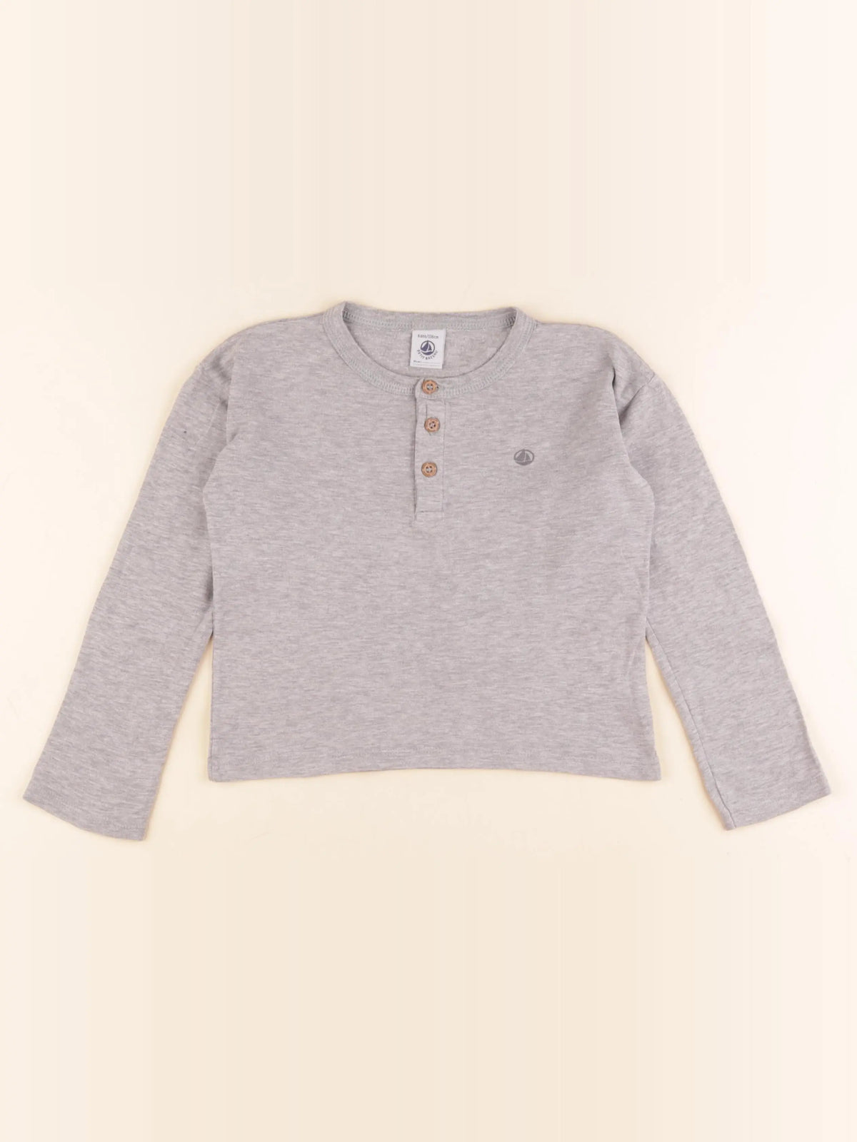 Petit Bateau - tee-shirt gris - 6 ans