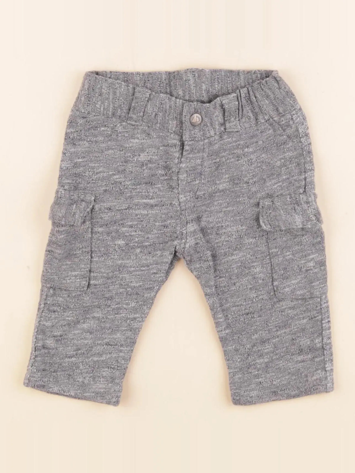 Petit Bateau - pantalon gris - 3 mois