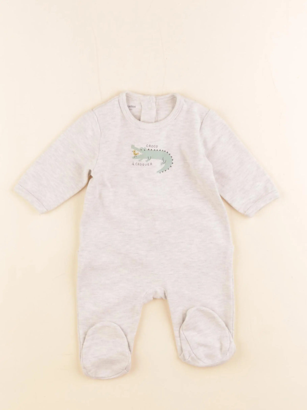 Vertbaudet - pyjama coton gris - 3 mois