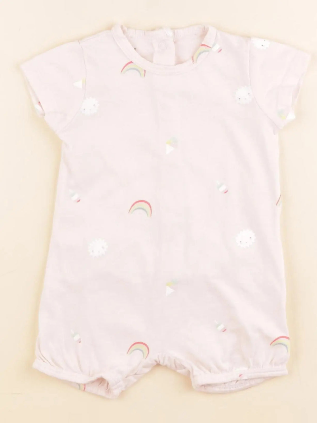 Vertbaudet - pyjama coton rose - 3 mois