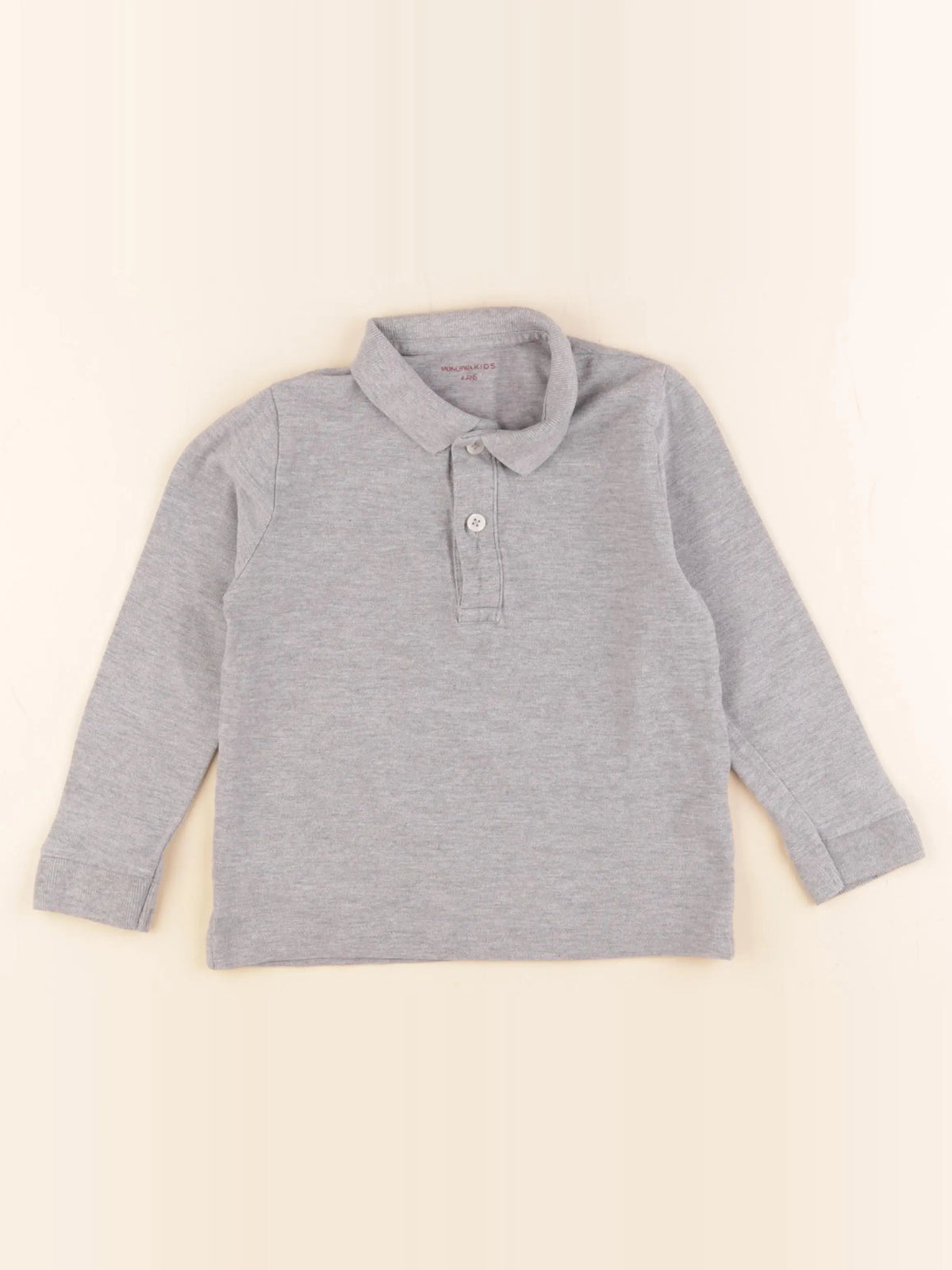 Monoprix - polo gris - 4 ans