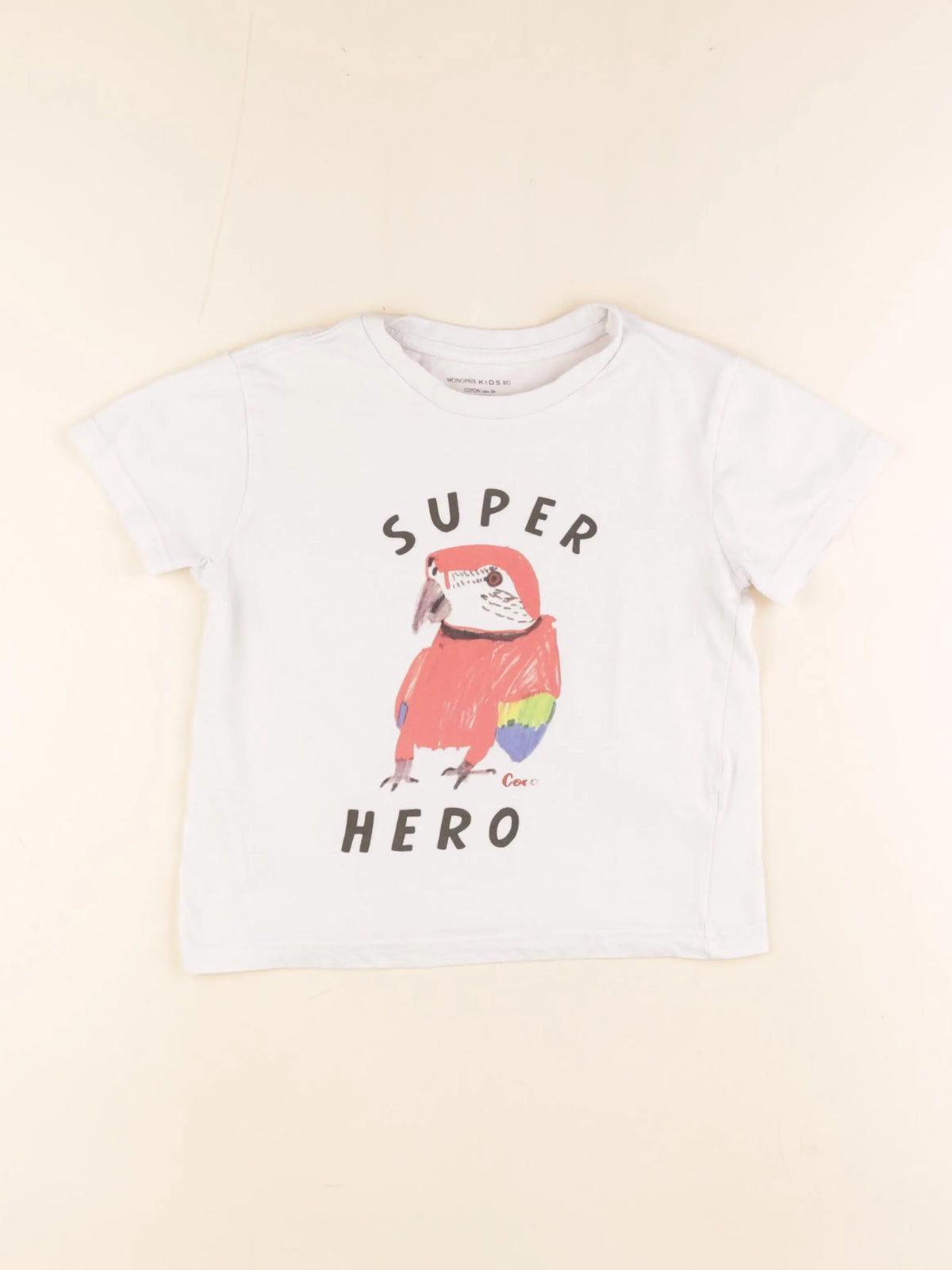 Monoprix - tee-shirt blanc - 6 ans