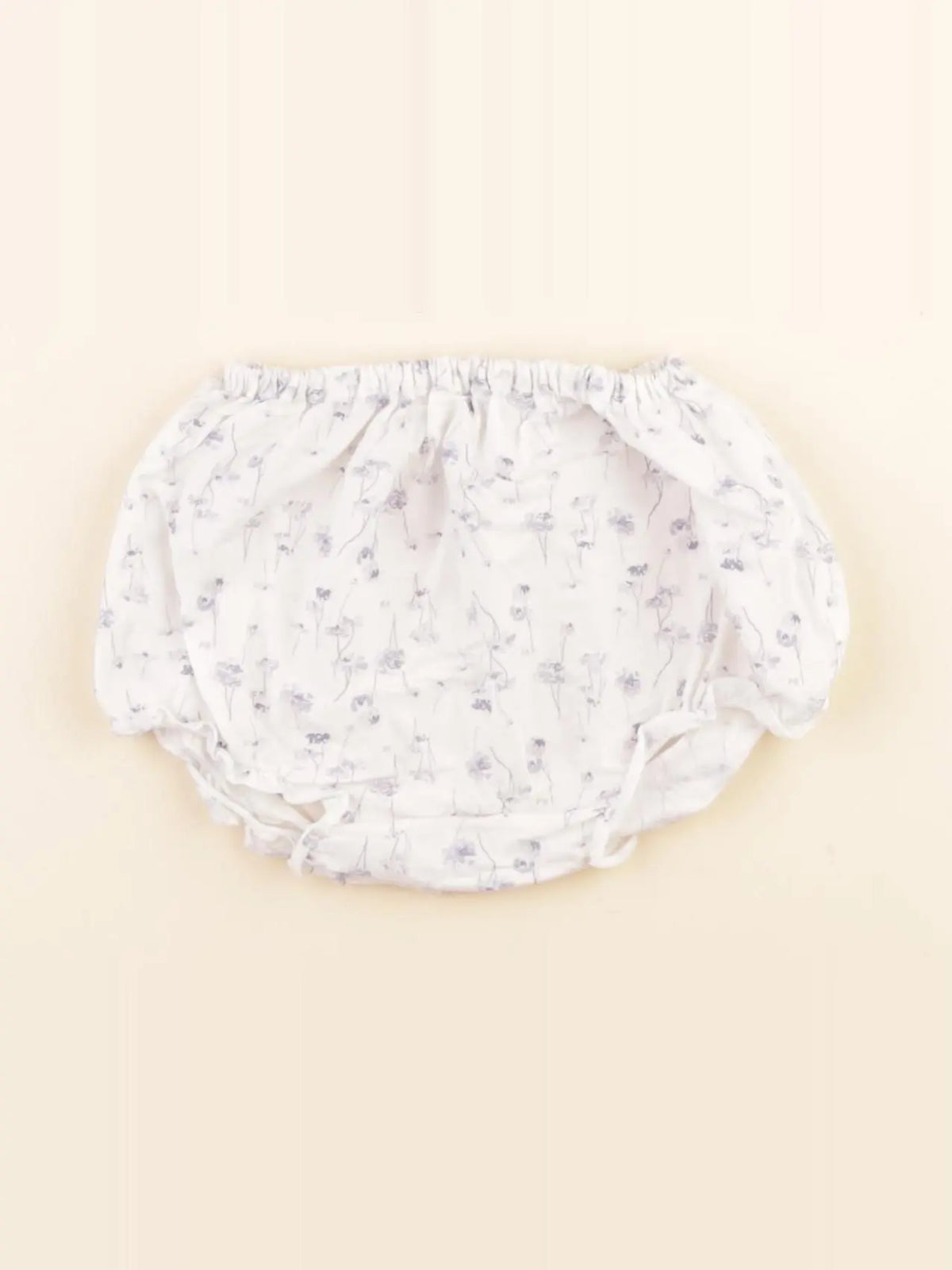 Petit Bateau - bloomer blanc, bleu - 3 mois