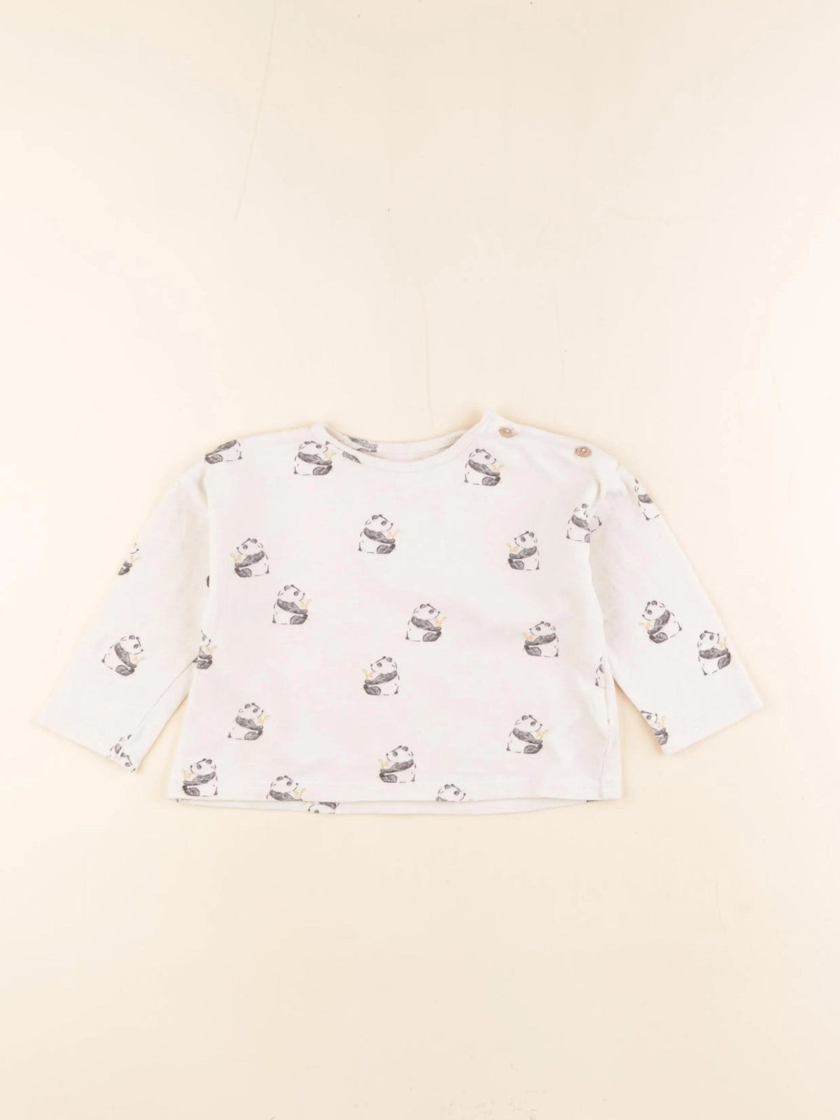Zara - tee-shirt beige - 12/18 mois