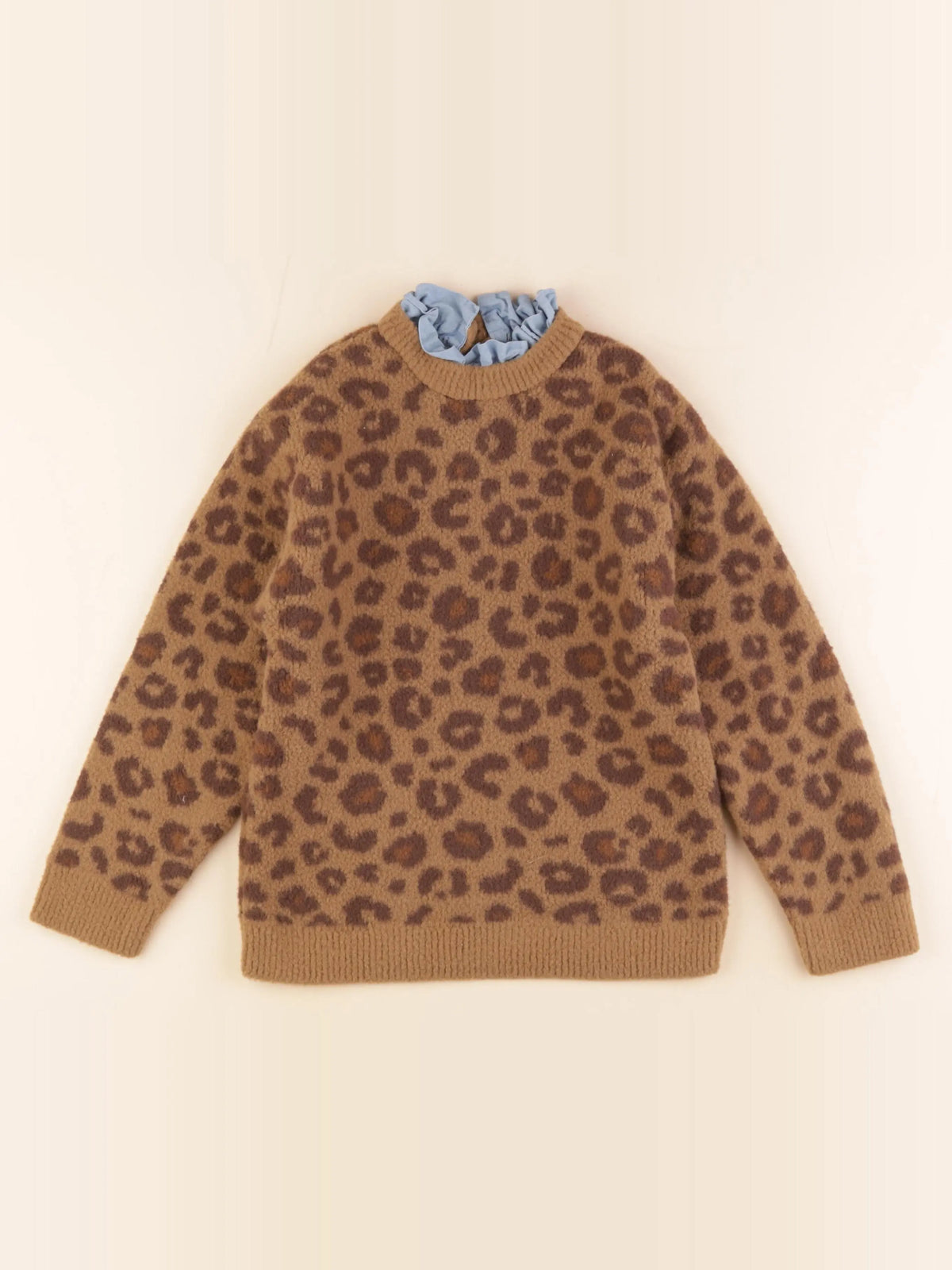 Vertbaudet - pull marron - 8 ans