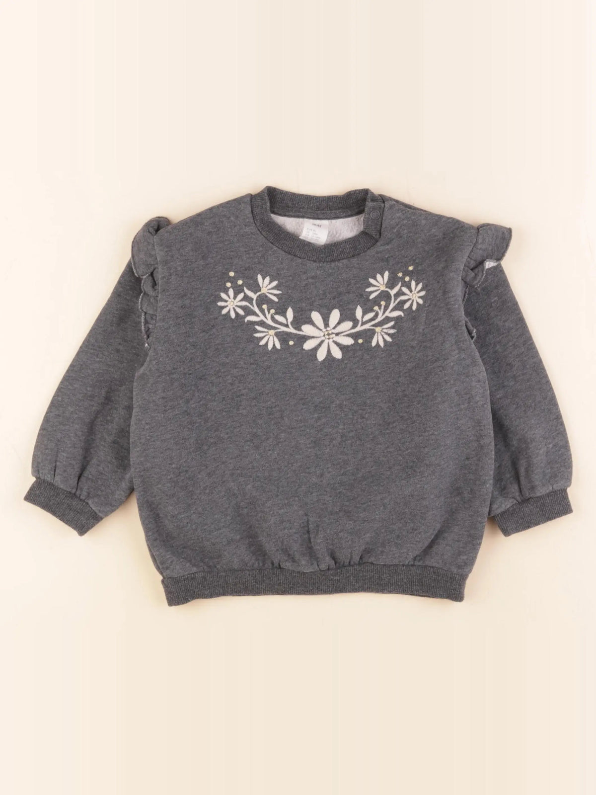 H&M - sweat gris - 12/18 mois