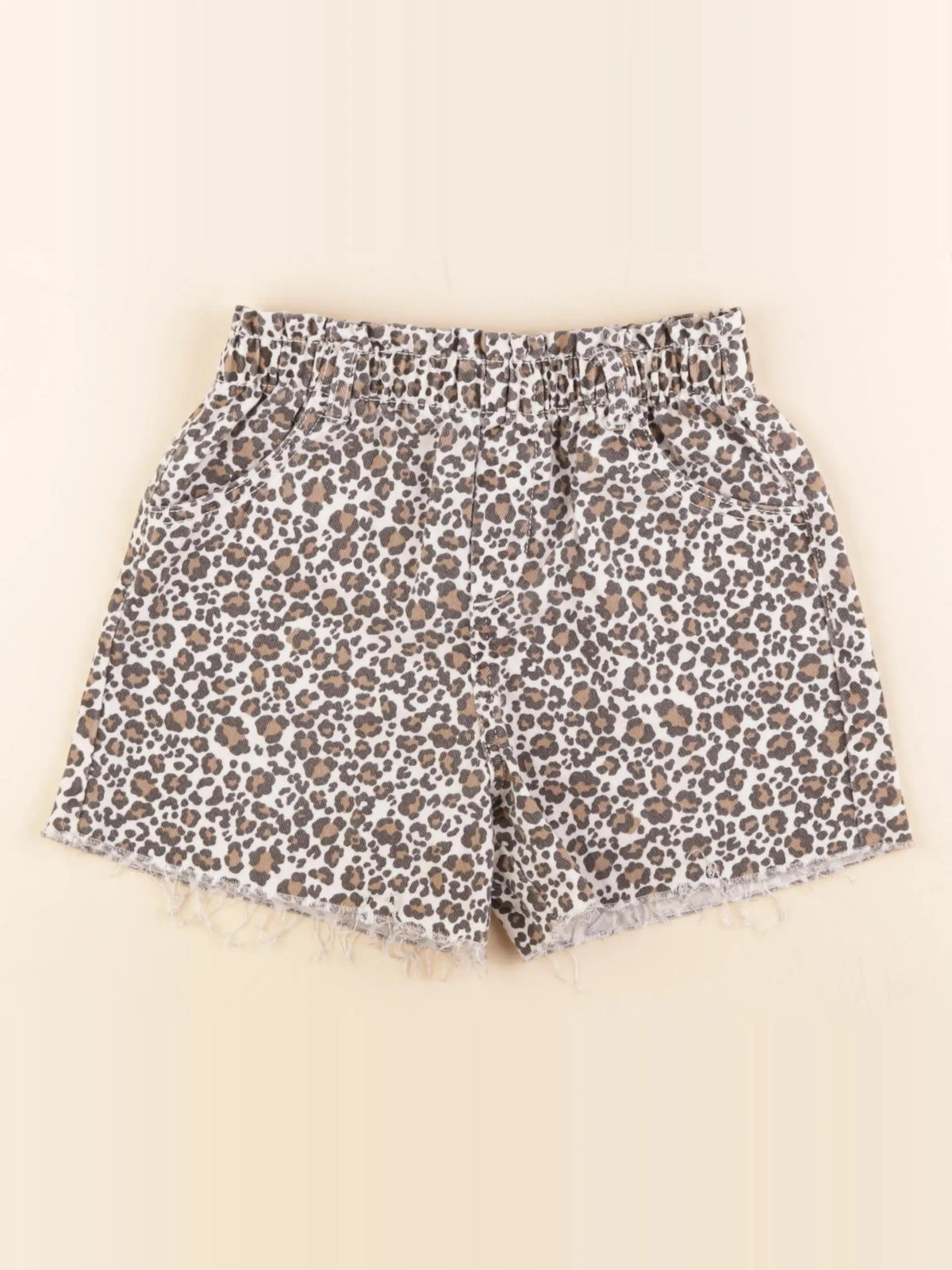 Vertbaudet - short beige, noir - 8 ans