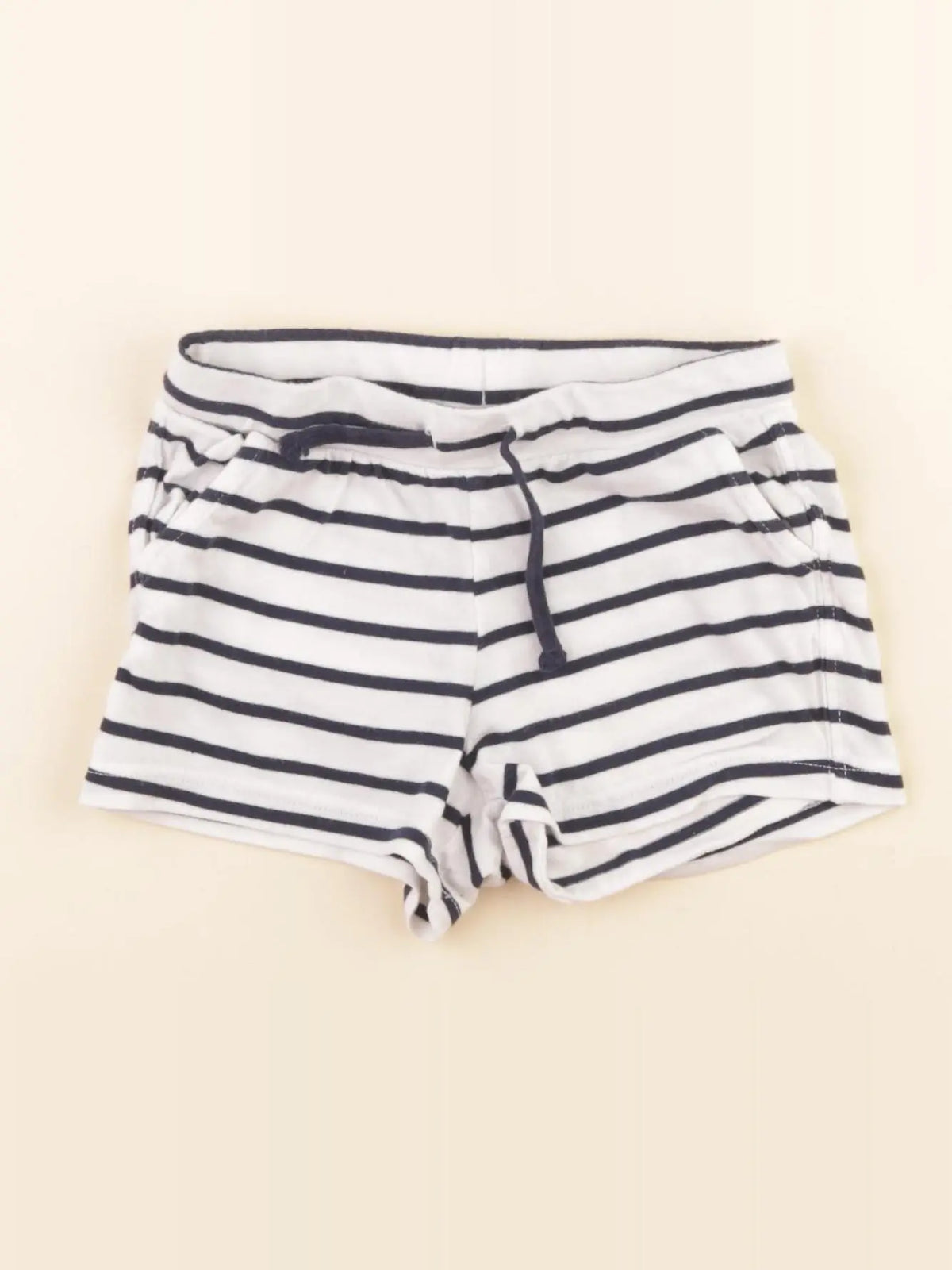 H&M - short blanc, bleu - 9/12 mois