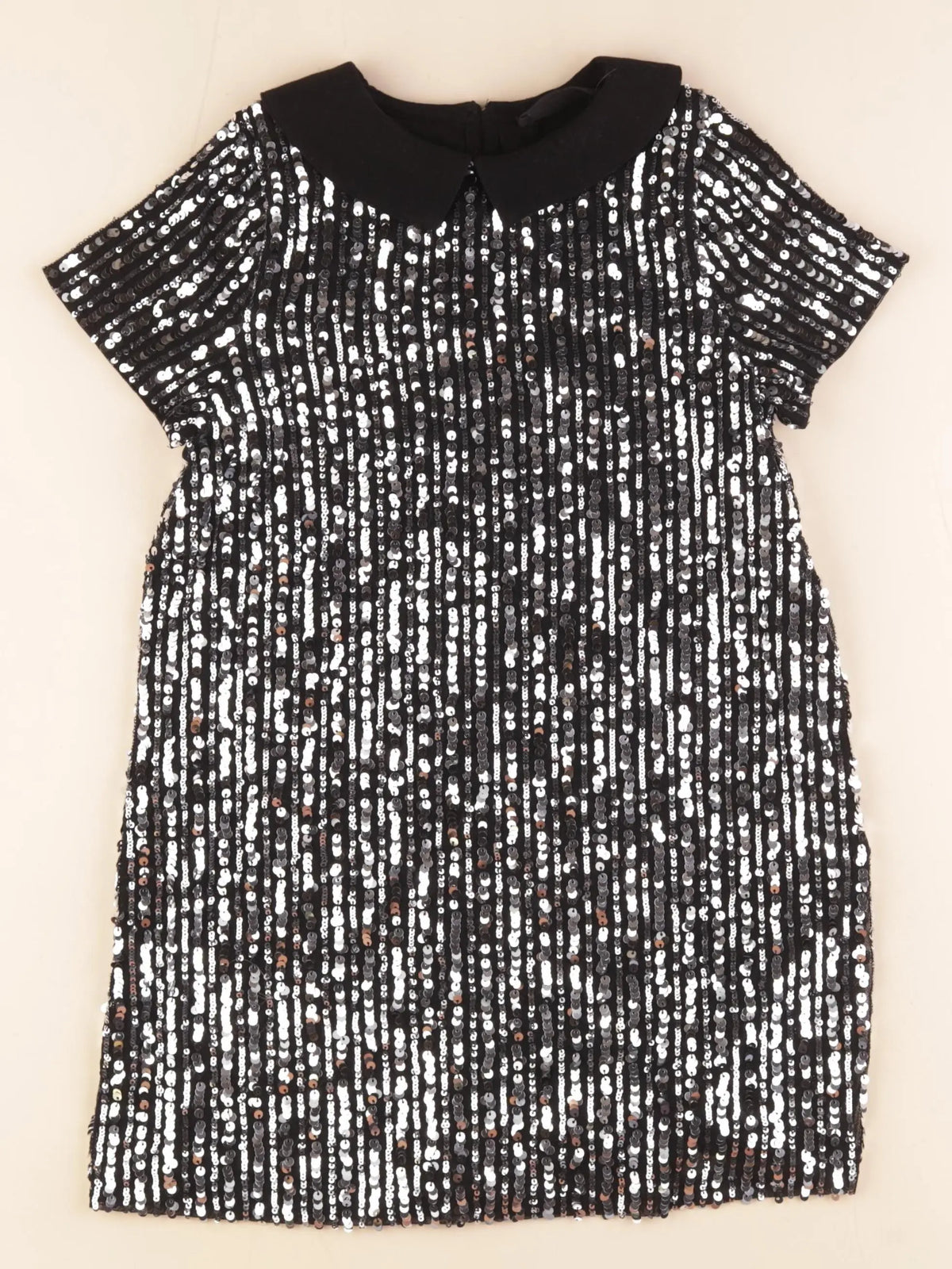 Monoprix - robe argent - 8 ans