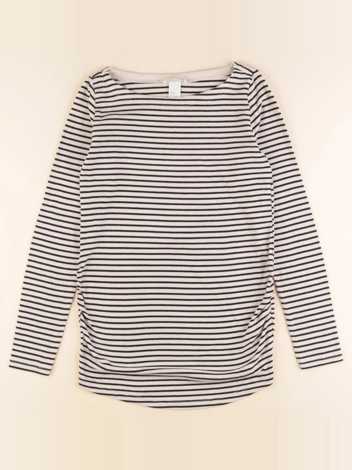 H&M - tee-shirt grossesse beige, bleu - m