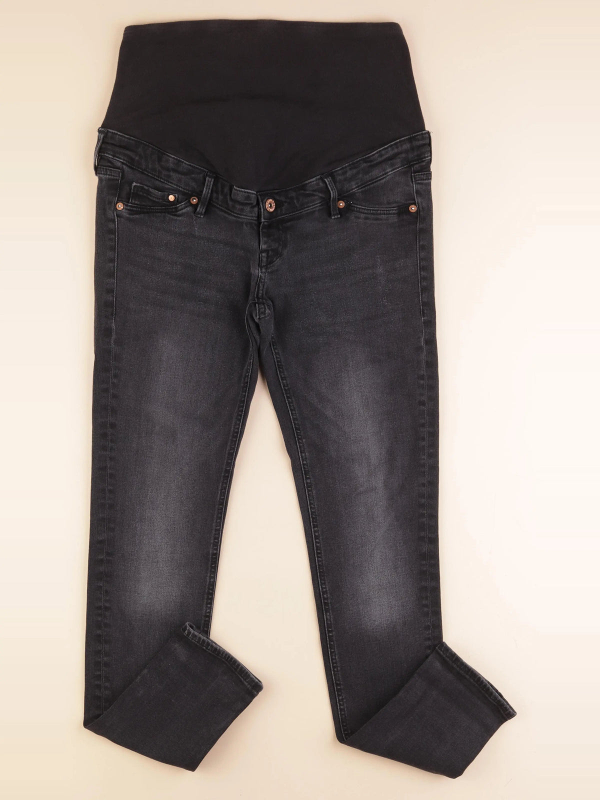 H&M - jean grossesse noir - 40