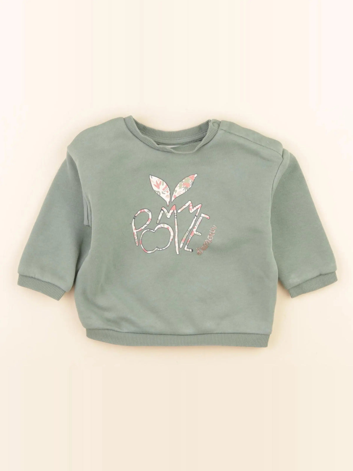 Tape à l'oeil - sweat vert - 12 mois