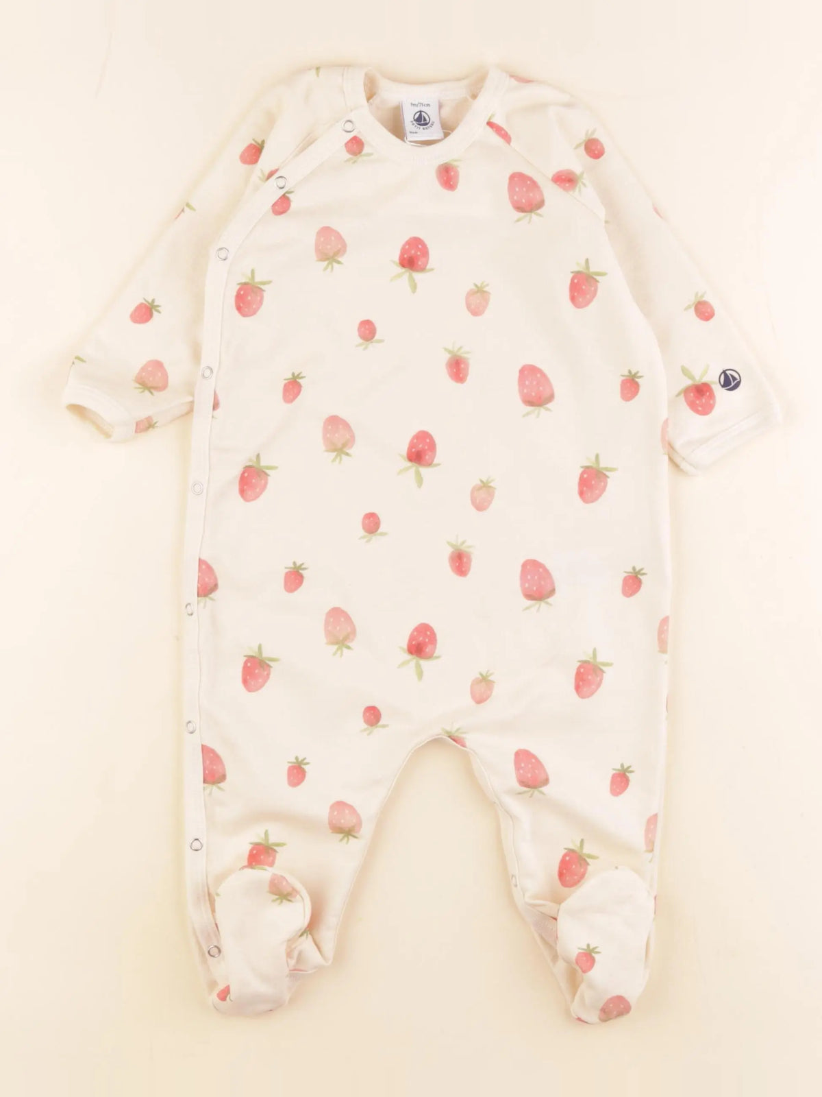 Petit Bateau - pyjama coton beige - 9 mois