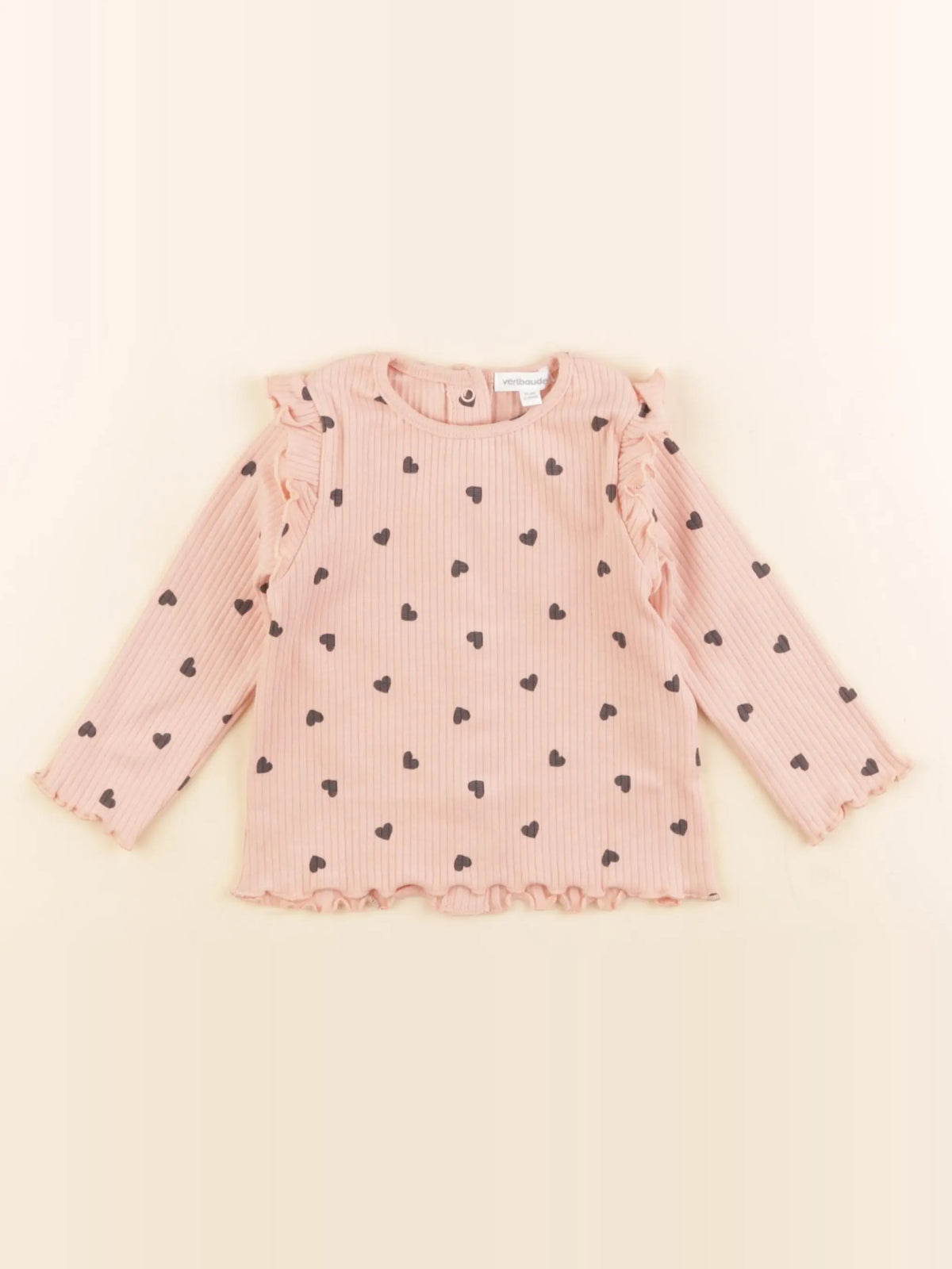 Vertbaudet - tee-shirt rose - 9 mois