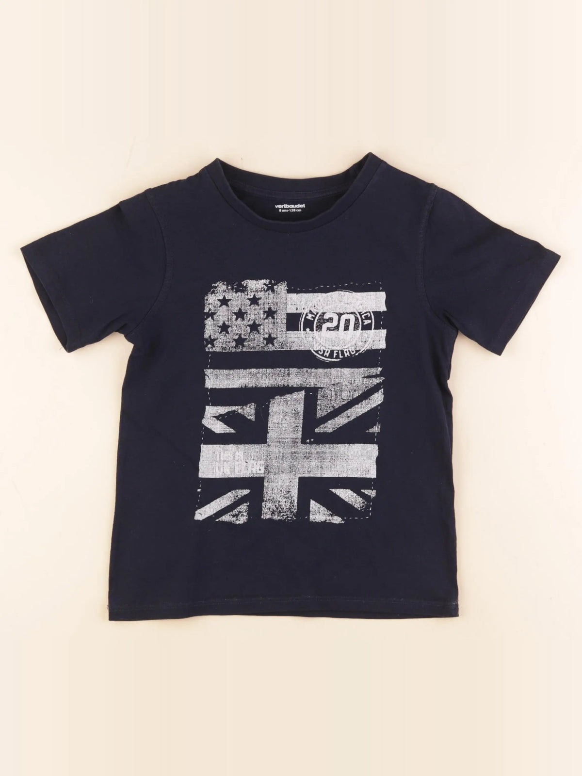 Vertbaudet - tee-shirt bleu - 8 ans