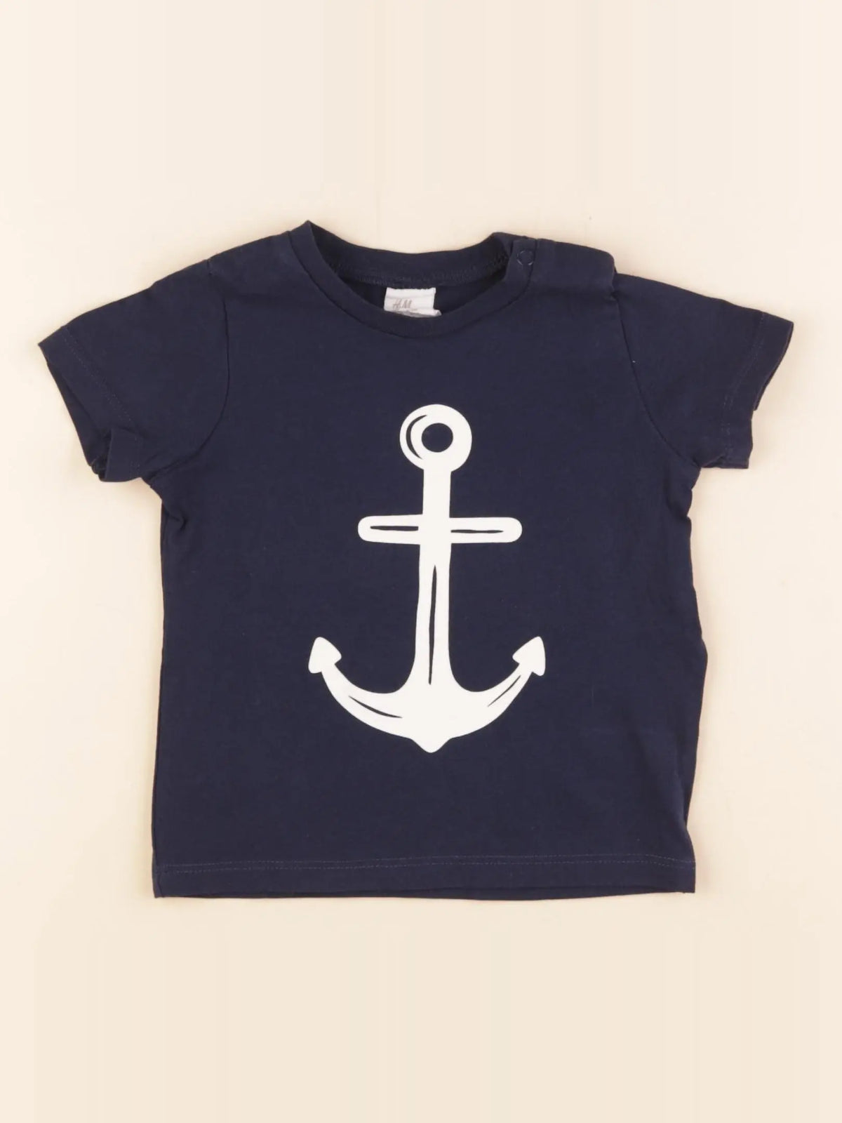 H&M - tee-shirt bleu - 6/9 mois