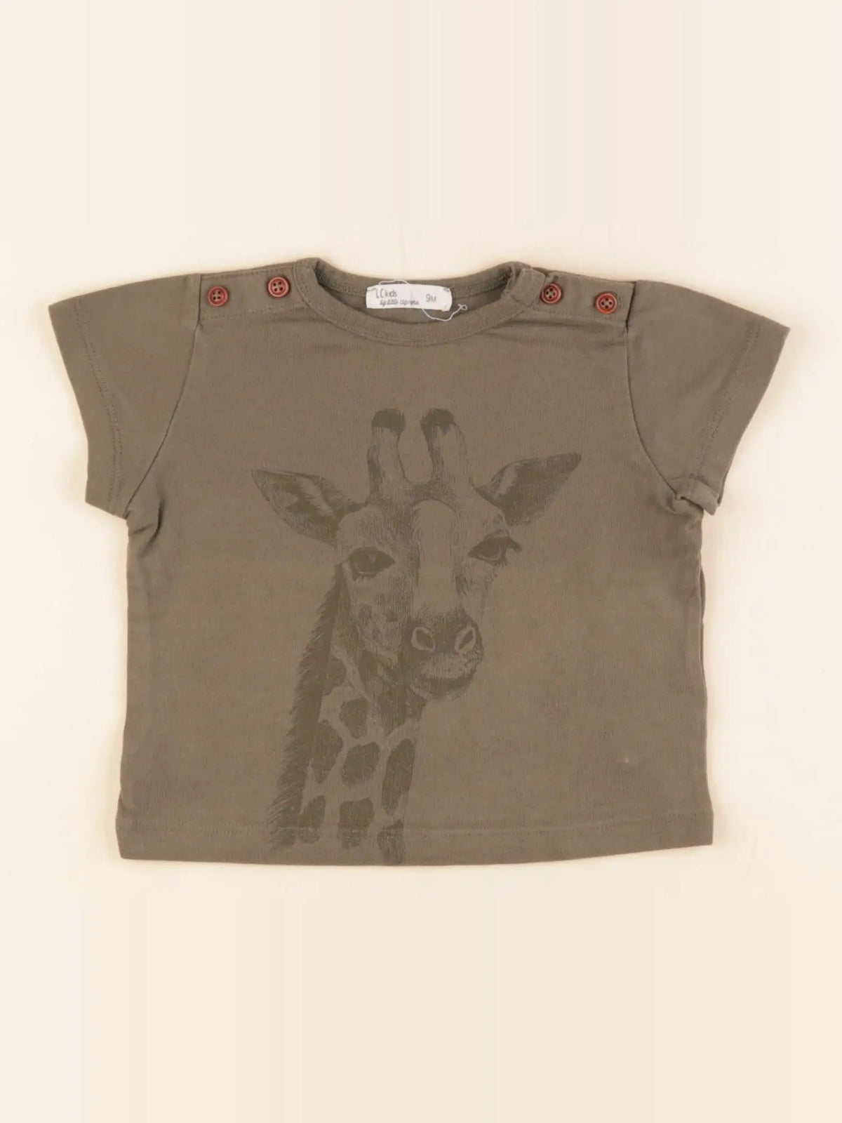 Little Cigogne - tee-shirt vert - 9 mois