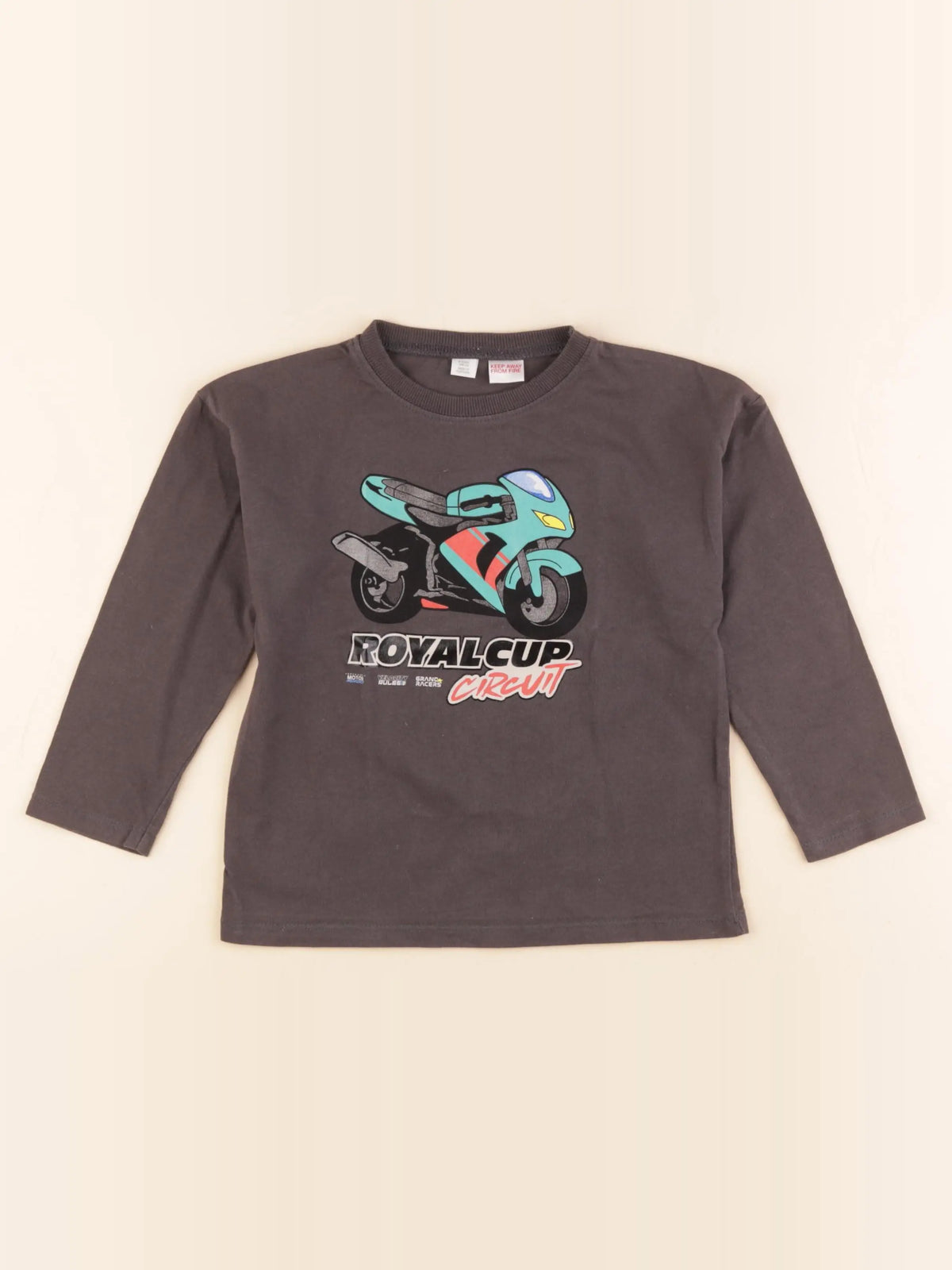 Zara - tee-shirt imprimé au dos gris - 4 ans