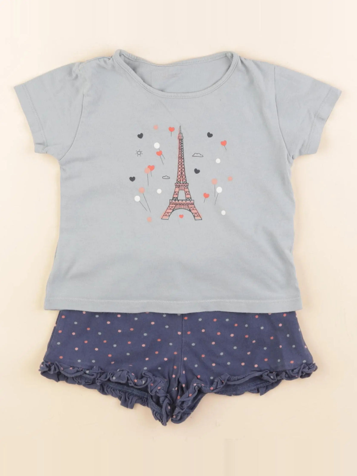 Vertbaudet - pyjama coton bleu - 2 ans