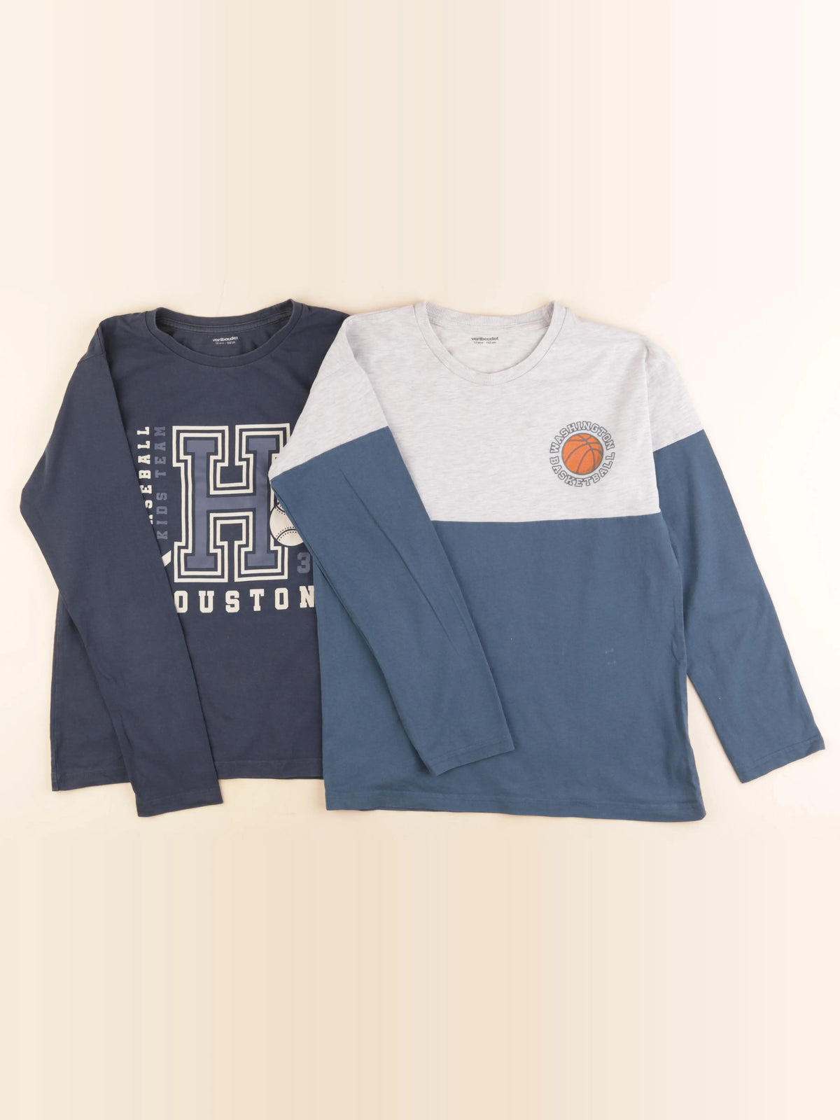Vertbaudet - lot de 2 tee-shirts multicolore - 12 ans
