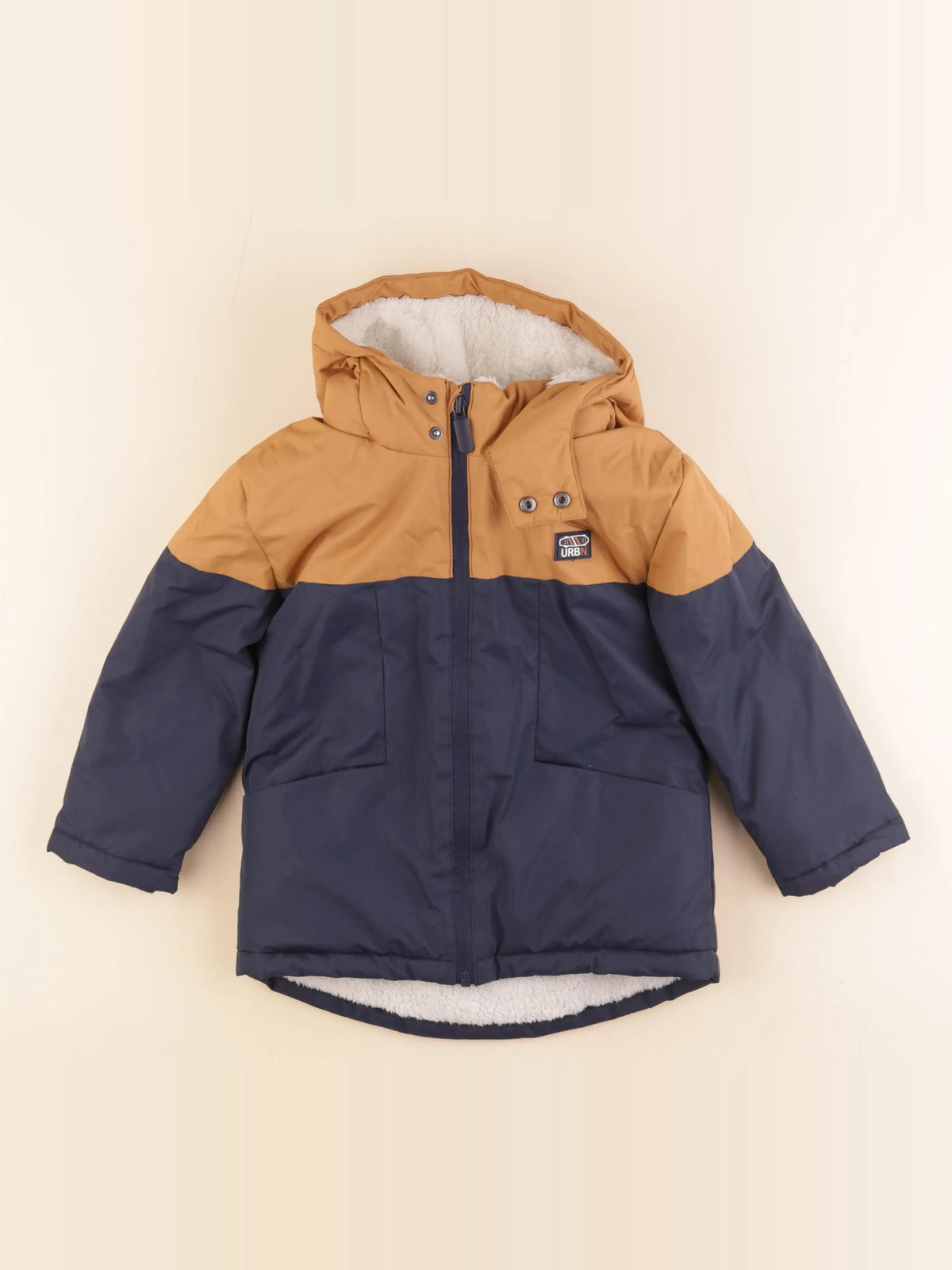 Vertbaudet - parka bleu, marron - 5 ans