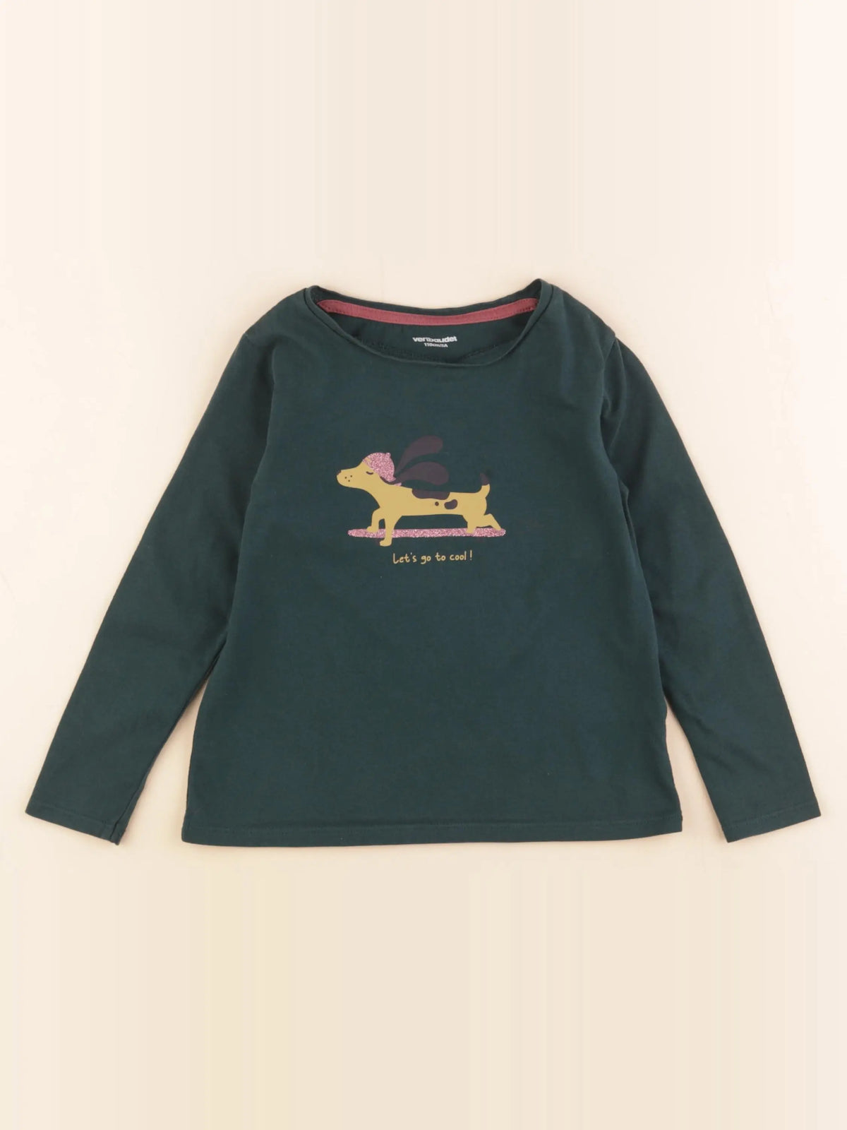 Vertbaudet - tee-shirt vert - 5 ans