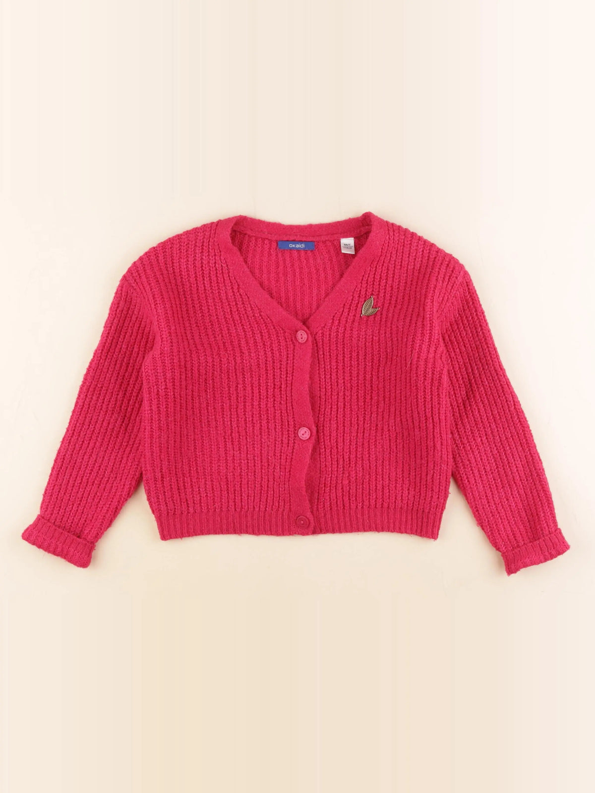 Okaidi - gilet rose - 6 ans