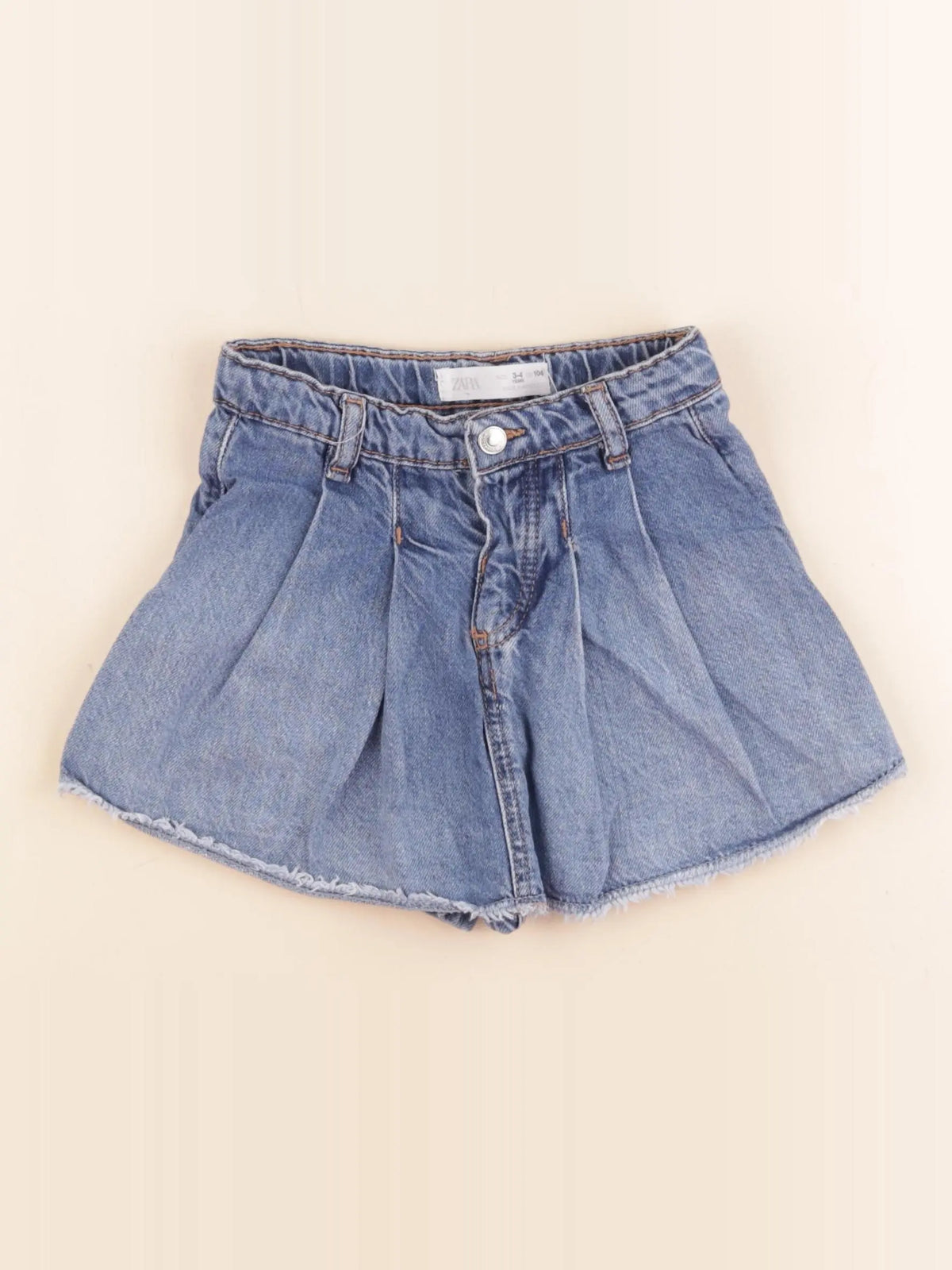 Zara - jupe short bleu - 3/4 ans
