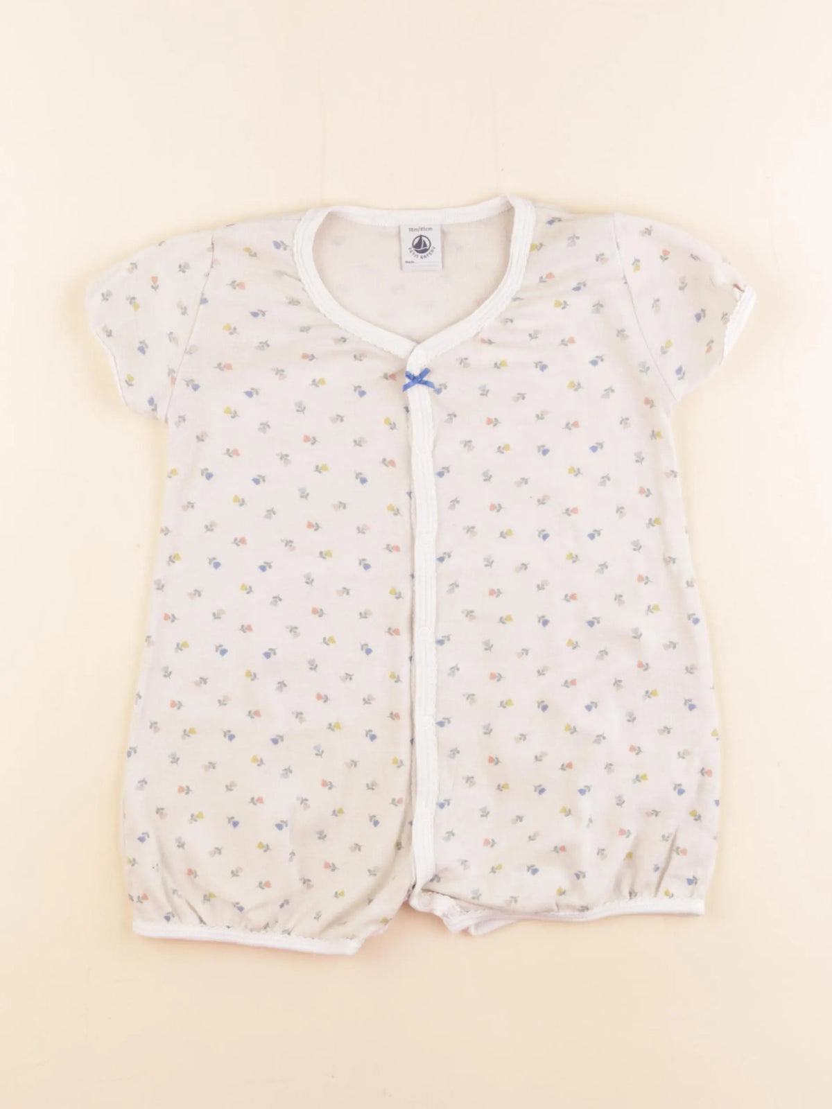 Petit Bateau - pyjama coton blanc - 18 mois