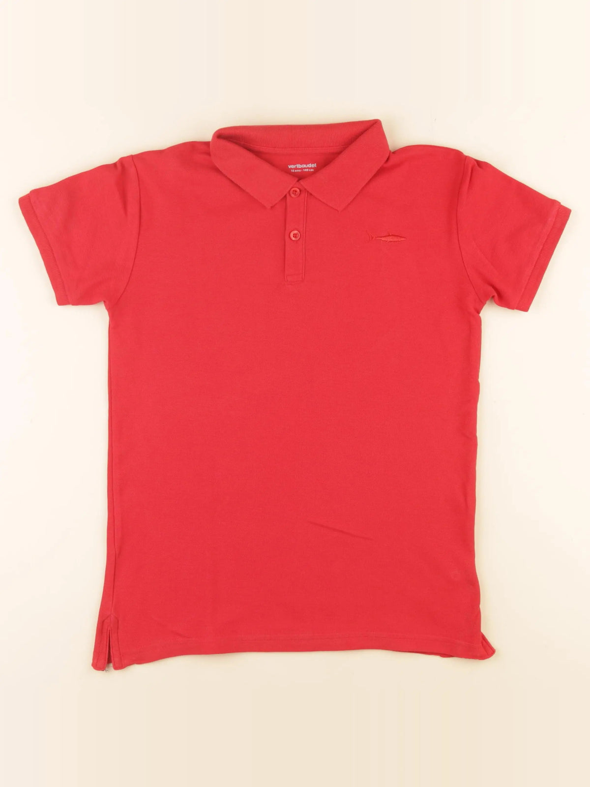 Vertbaudet - polo rouge - 10 ans