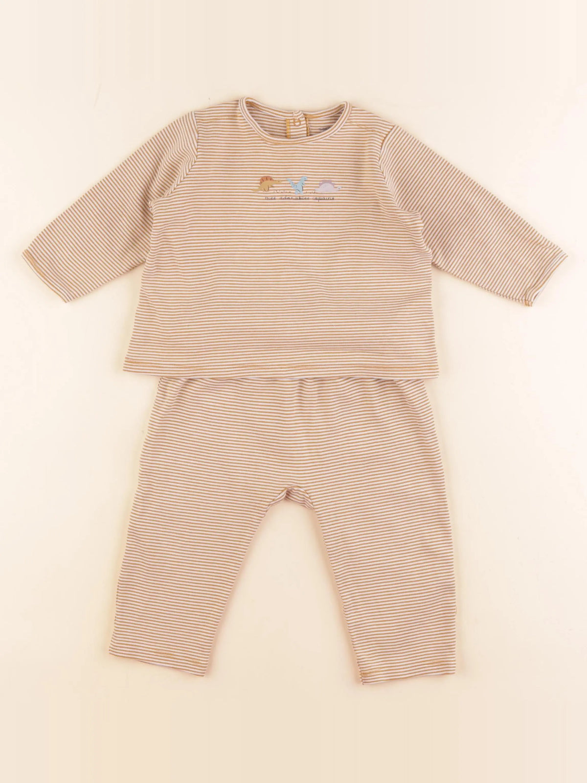 Vertbaudet - pyjama coton marron - 18 mois
