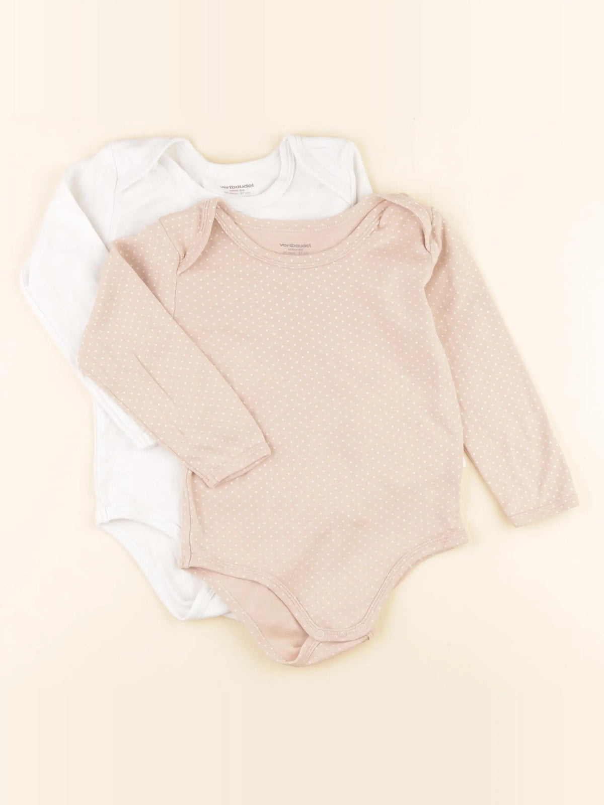 Vertbaudet - lot de 2 bodies en coton multicolore - 36 mois