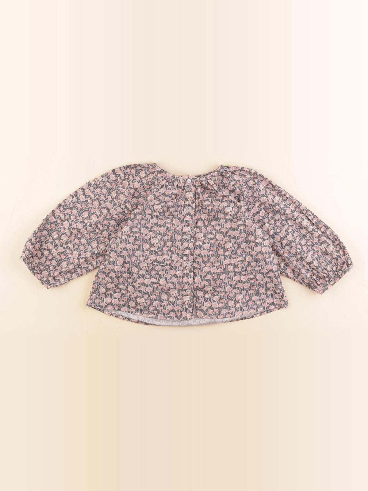 Zara - blouse rose, gris - 2 ans