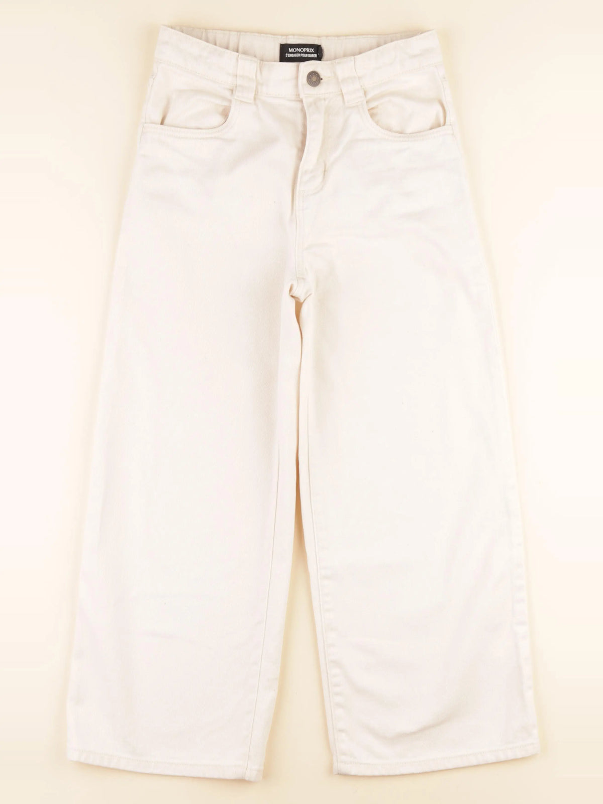 Monoprix - pantalon beige - 10 ans