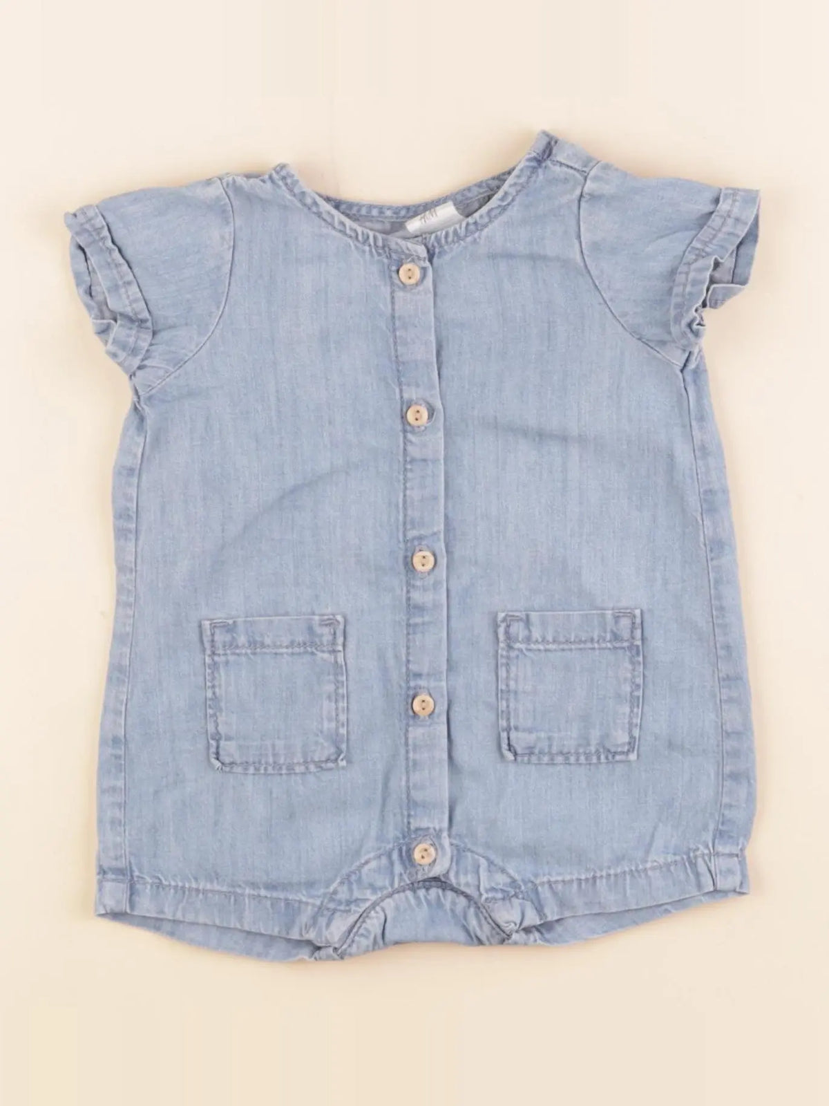 H&M - combinaison bleu - 1/2 mois