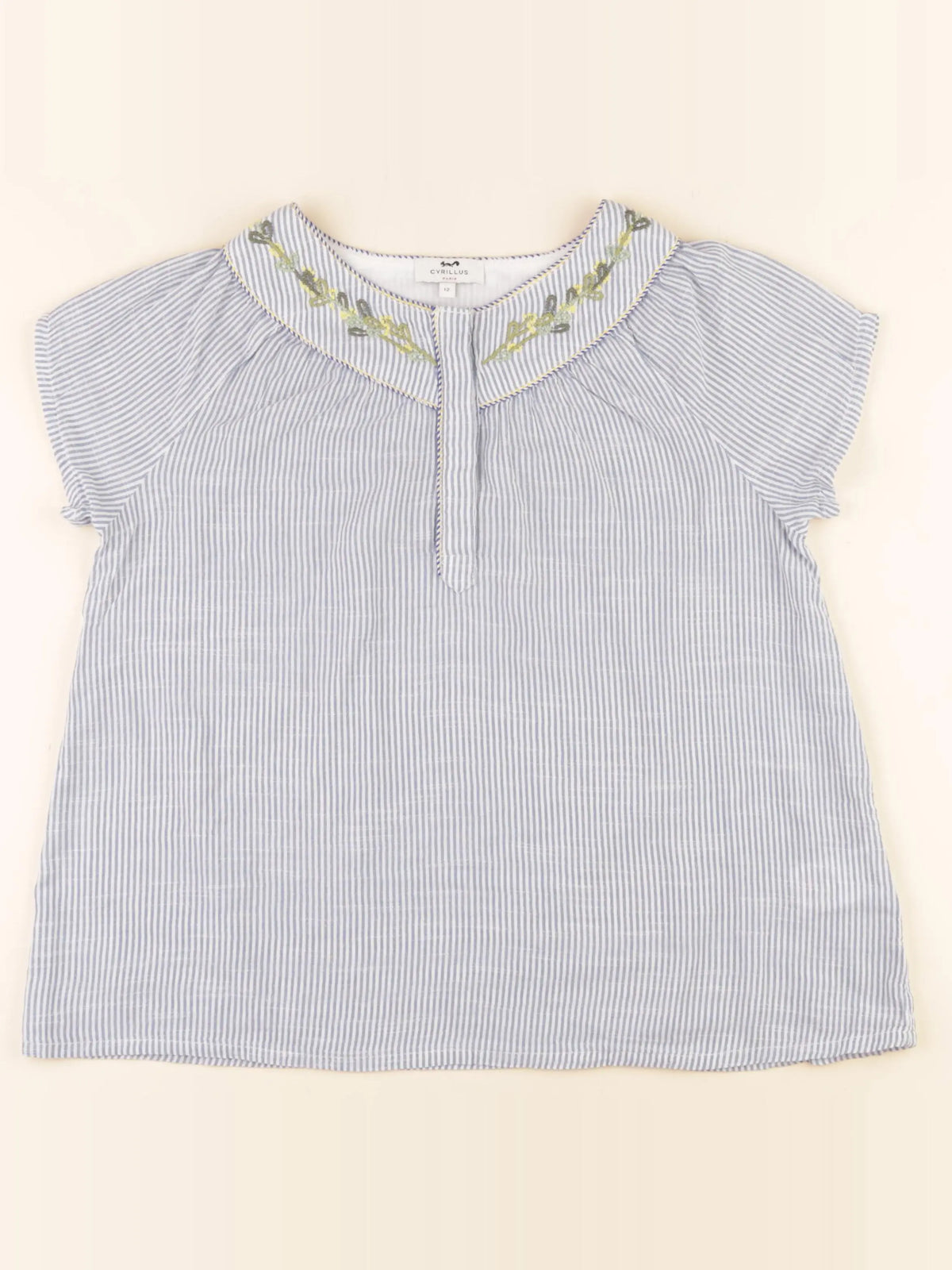 Cyrillus - blouse bleu - 12 ans