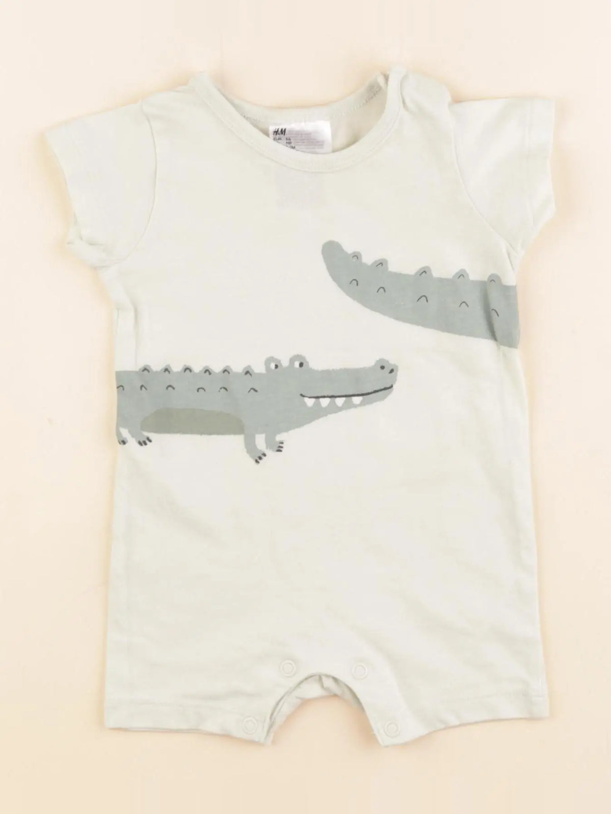 H&M - pyjama coton vert - 1/2 mois