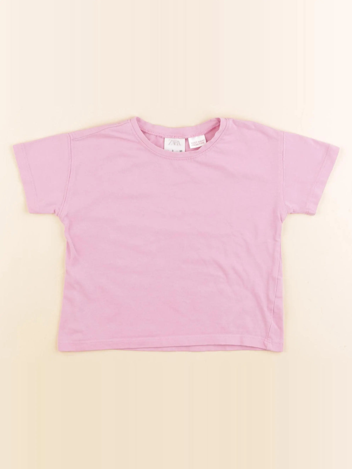 Zara - tee-shirt rose - 3 ans